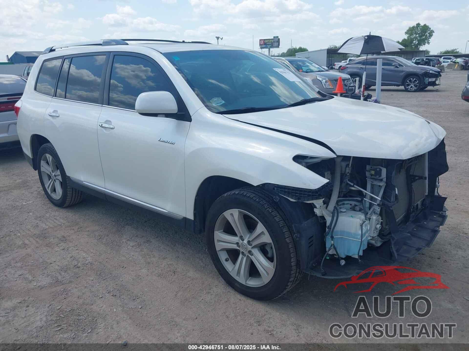 TOYOTA HIGHLANDER 2013 - 5TDYK3EH3DS119743