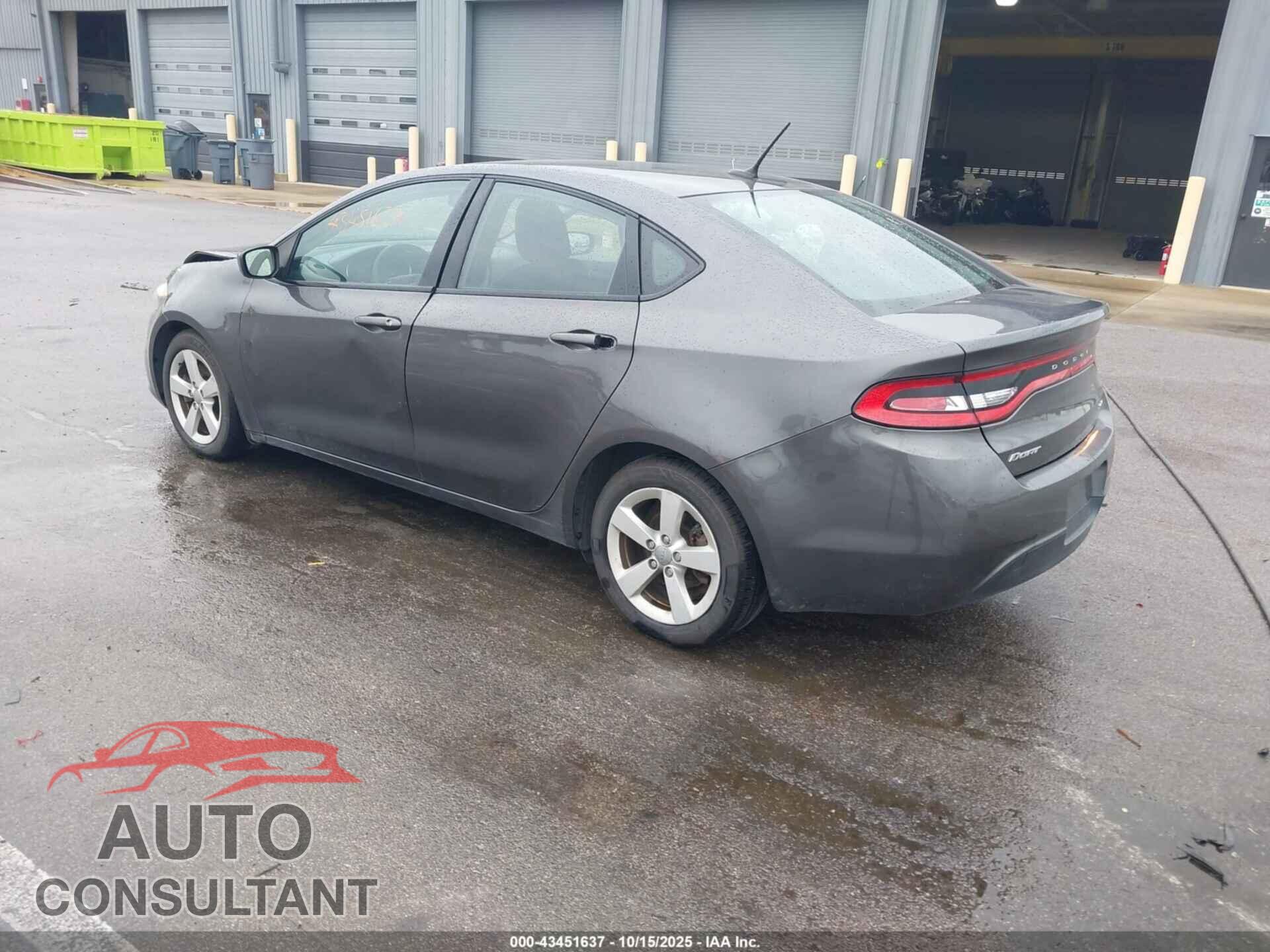 DODGE DART 2015 - 1C3CDFBB7FD101707