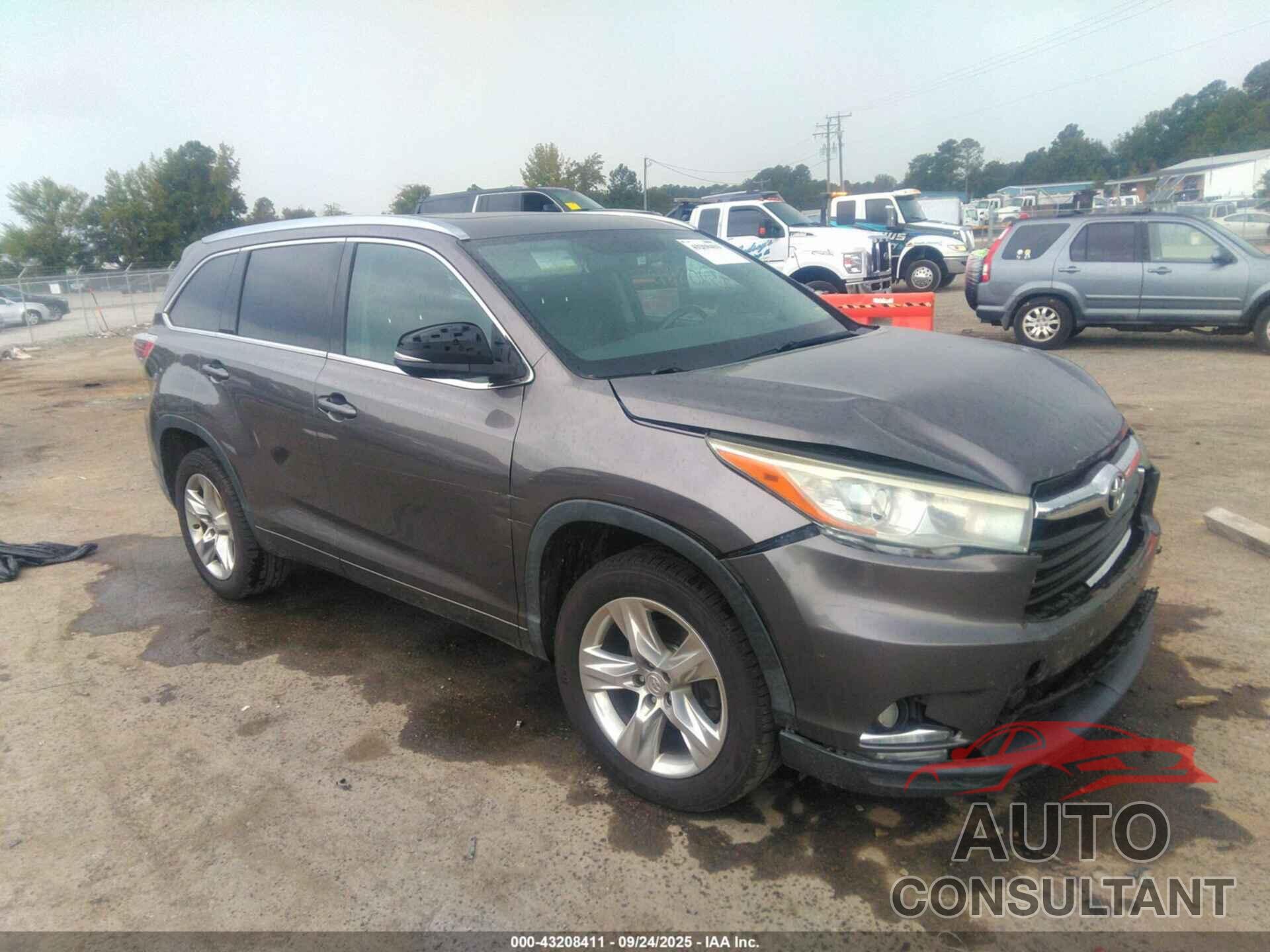 TOYOTA HIGHLANDER 2014 - 5TDYKRFH0ES011826