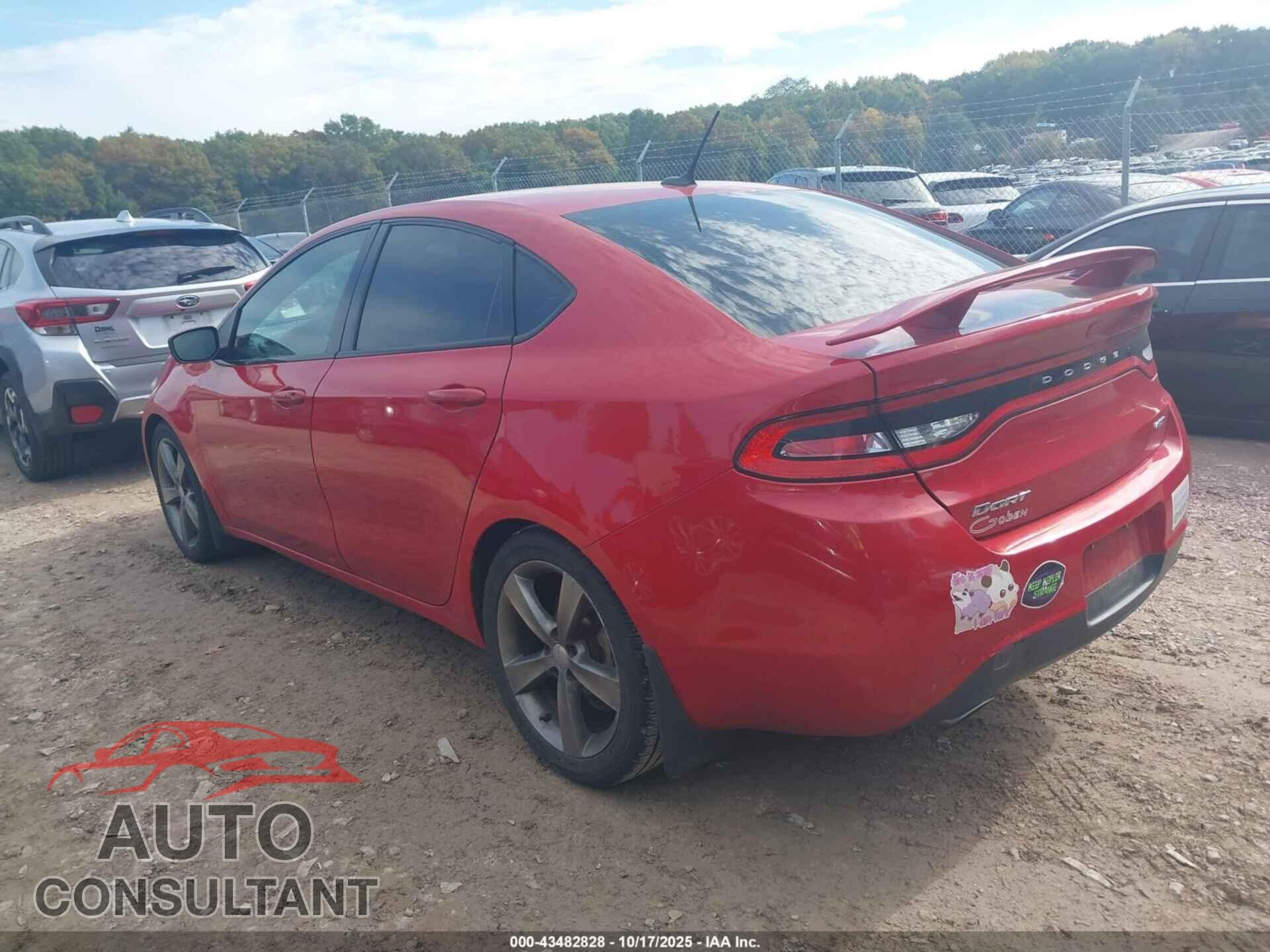 DODGE DART 2014 - 1C3CDFEB0ED851587