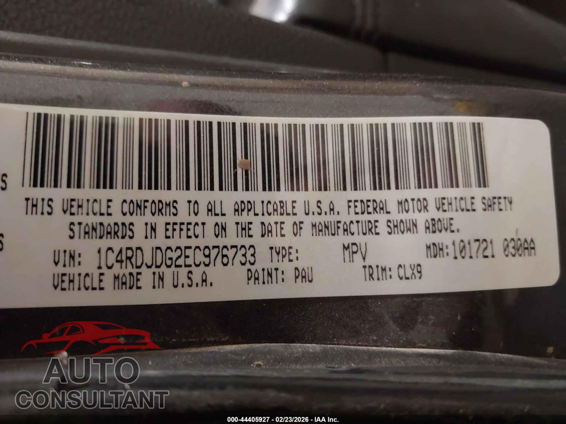 DODGE DURANGO 2014 - 1C4RDJDG2EC976733