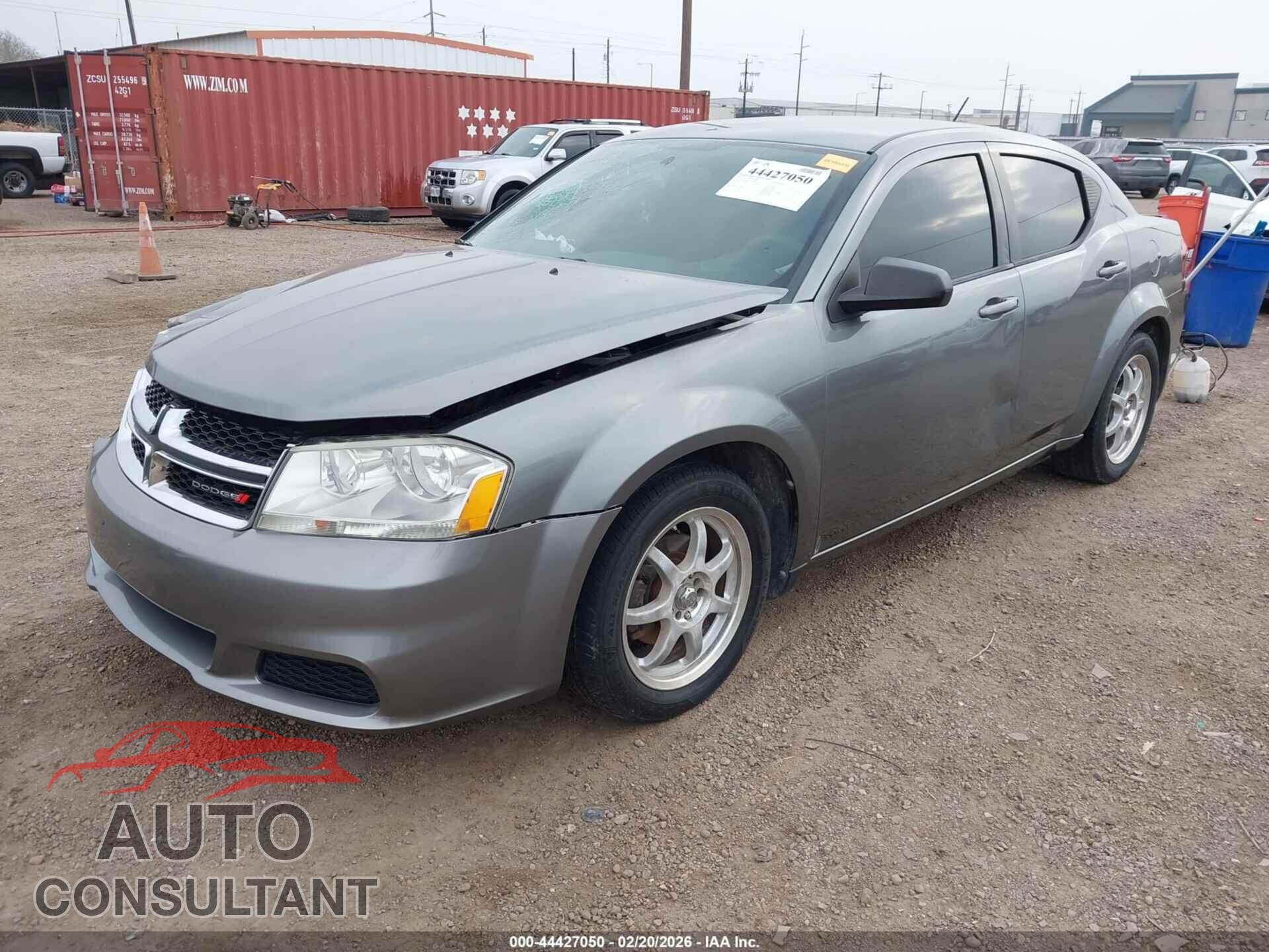 DODGE AVENGER 2012 - 1C3CDZAB6CN143844