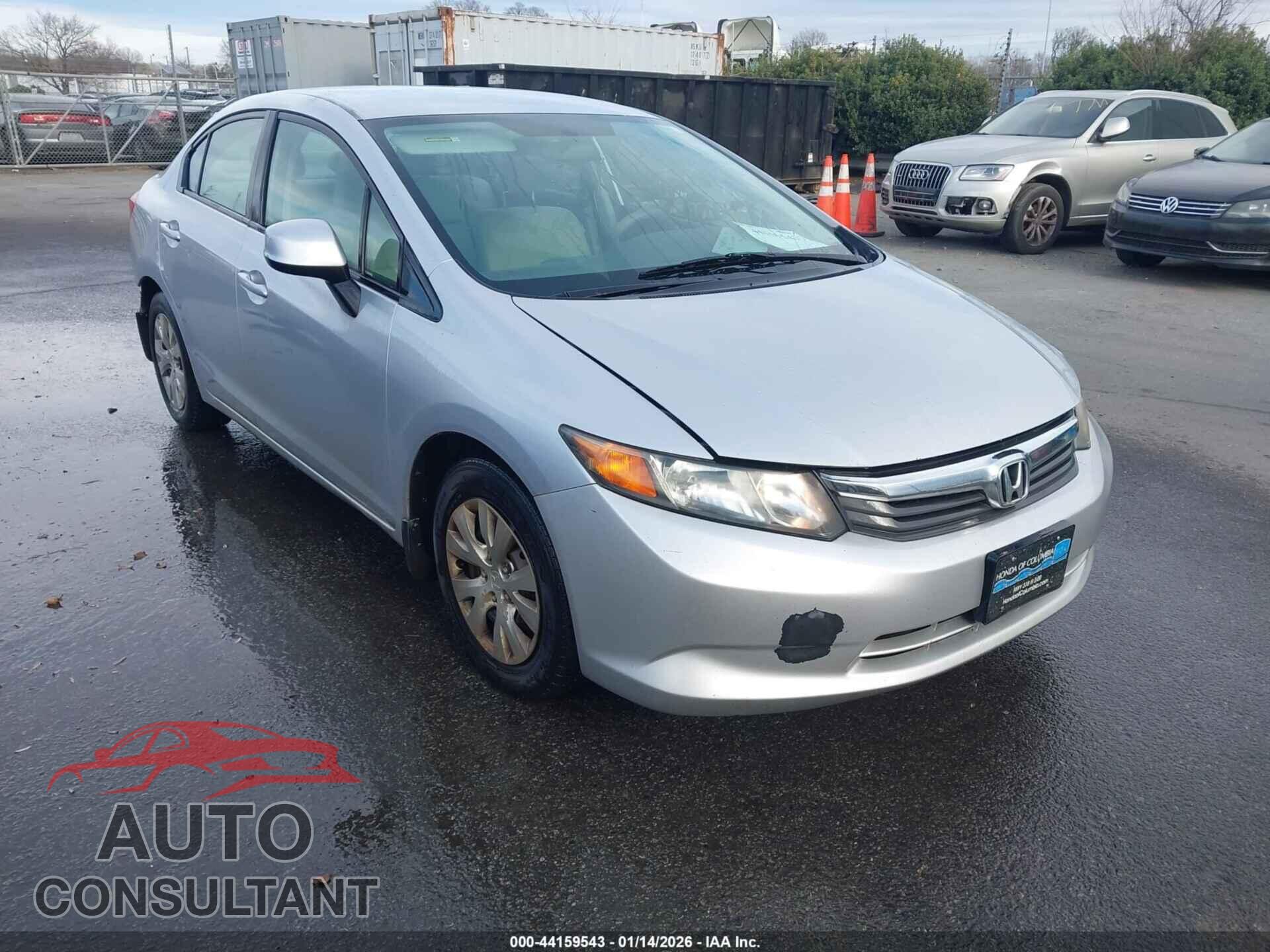 HONDA CIVIC 2012 - 2HGFB2F51CH566527