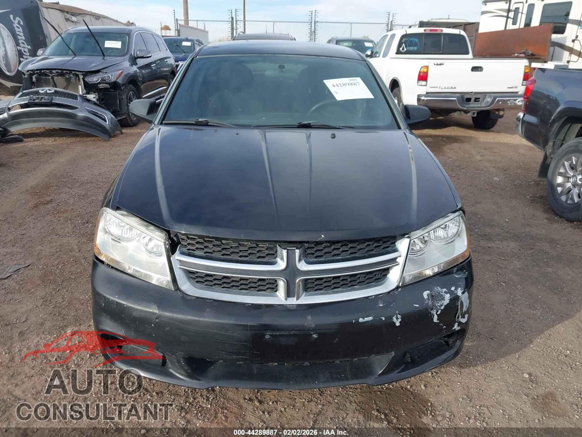 DODGE AVENGER 2012 - 1C3CDZAG8CN290940