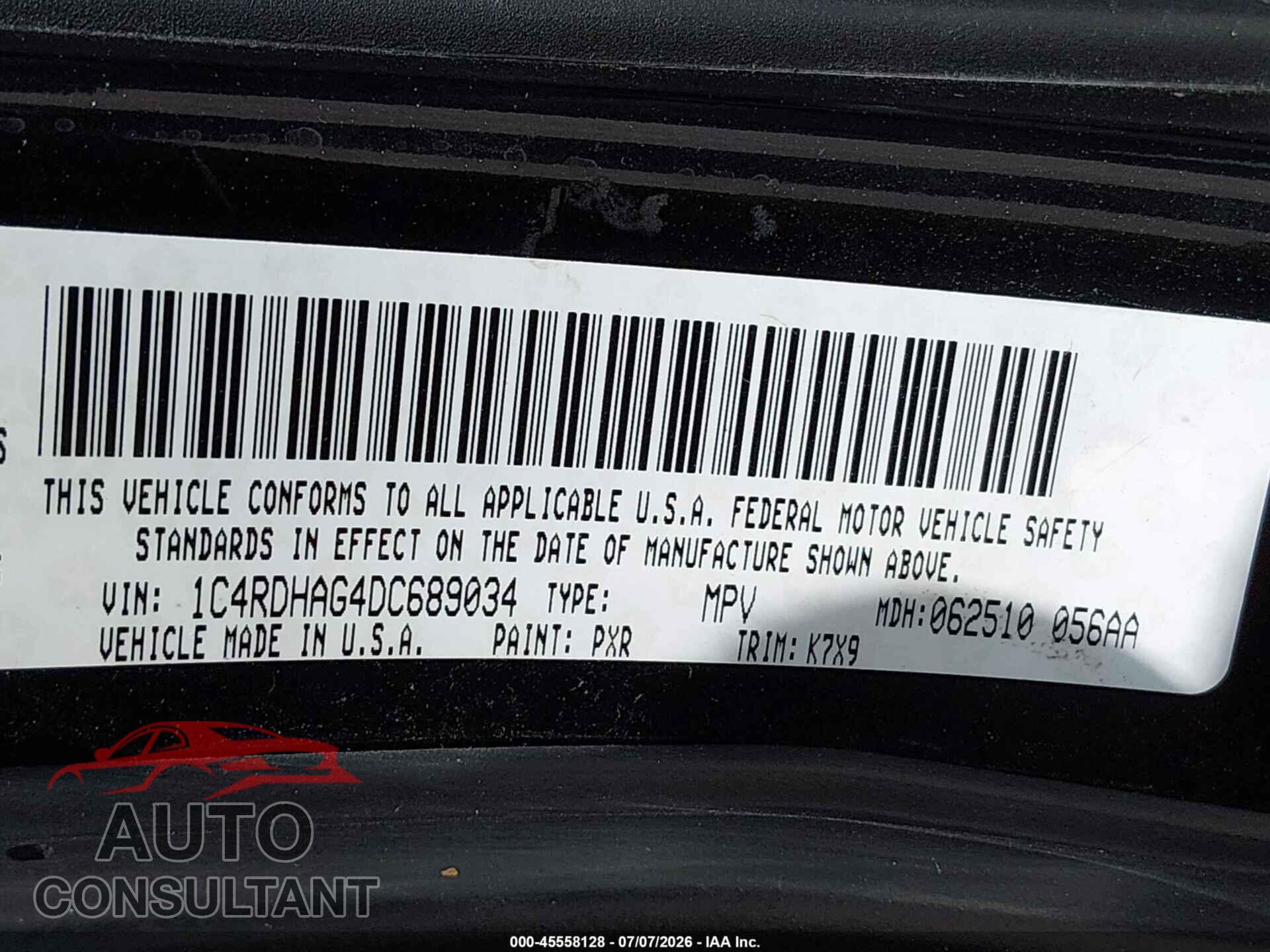 DODGE DURANGO 2013 - 1C4RDHAG4DC689034