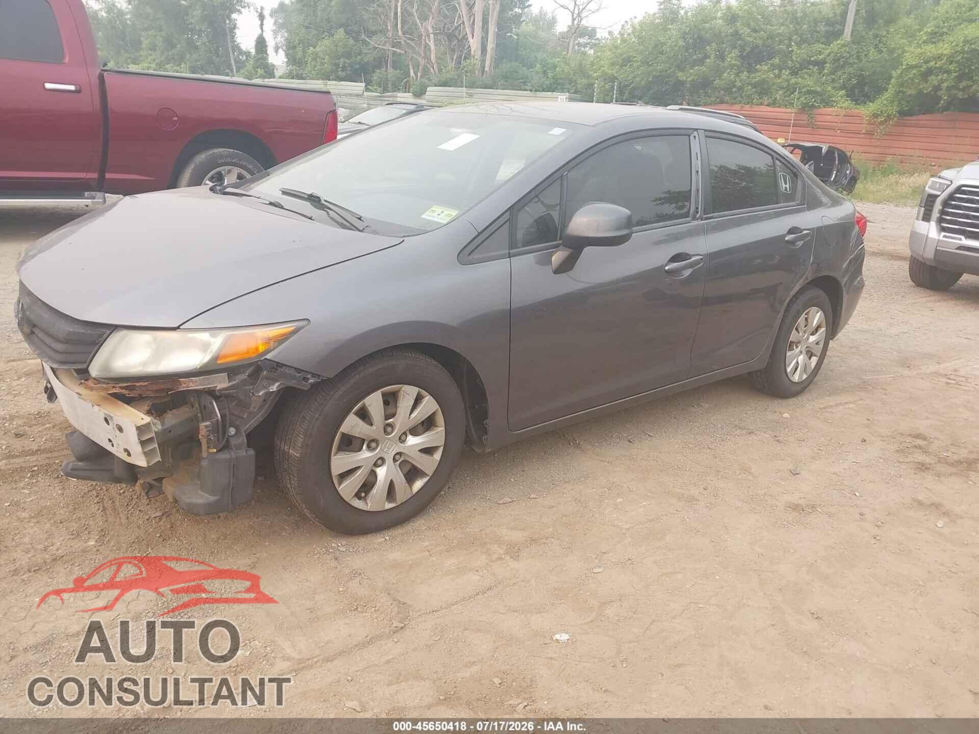 HONDA CIVIC 2012 - 19XFB2F59CE331397