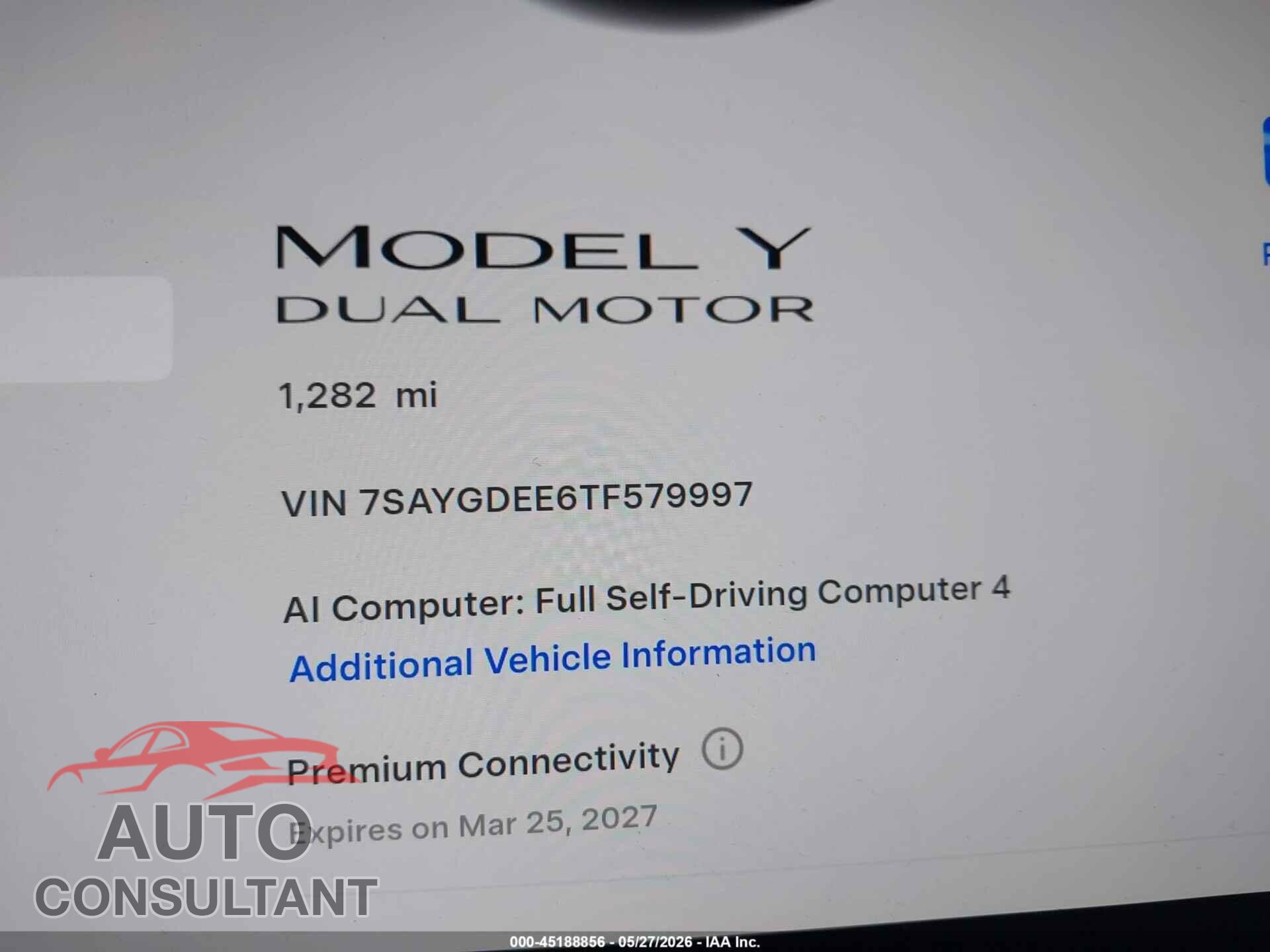 TESLA MODEL Y 2026 - 7SAYGDEE6TF579997