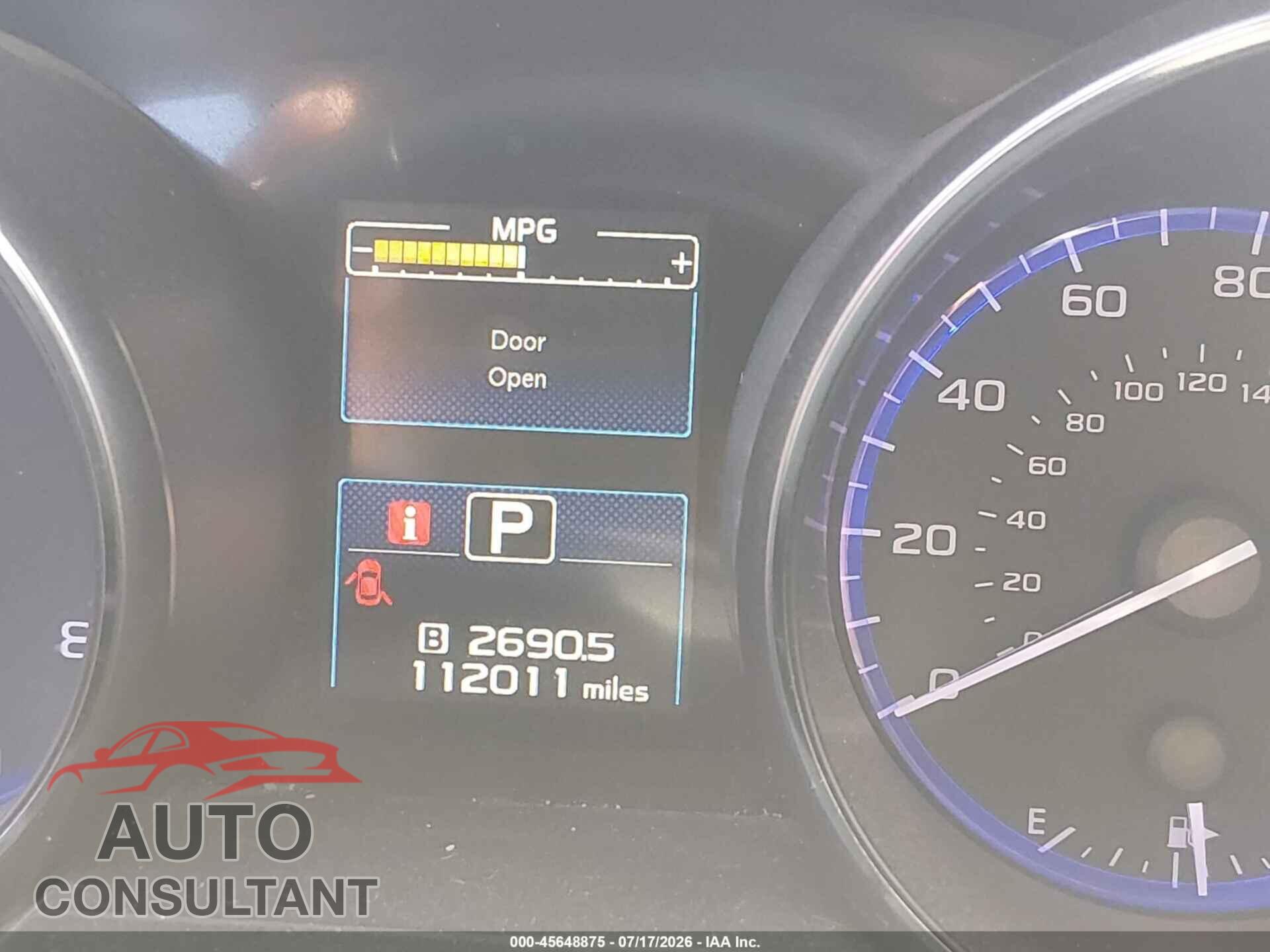 SUBARU OUTBACK 2016 - 4S4BSBLC2G3234438