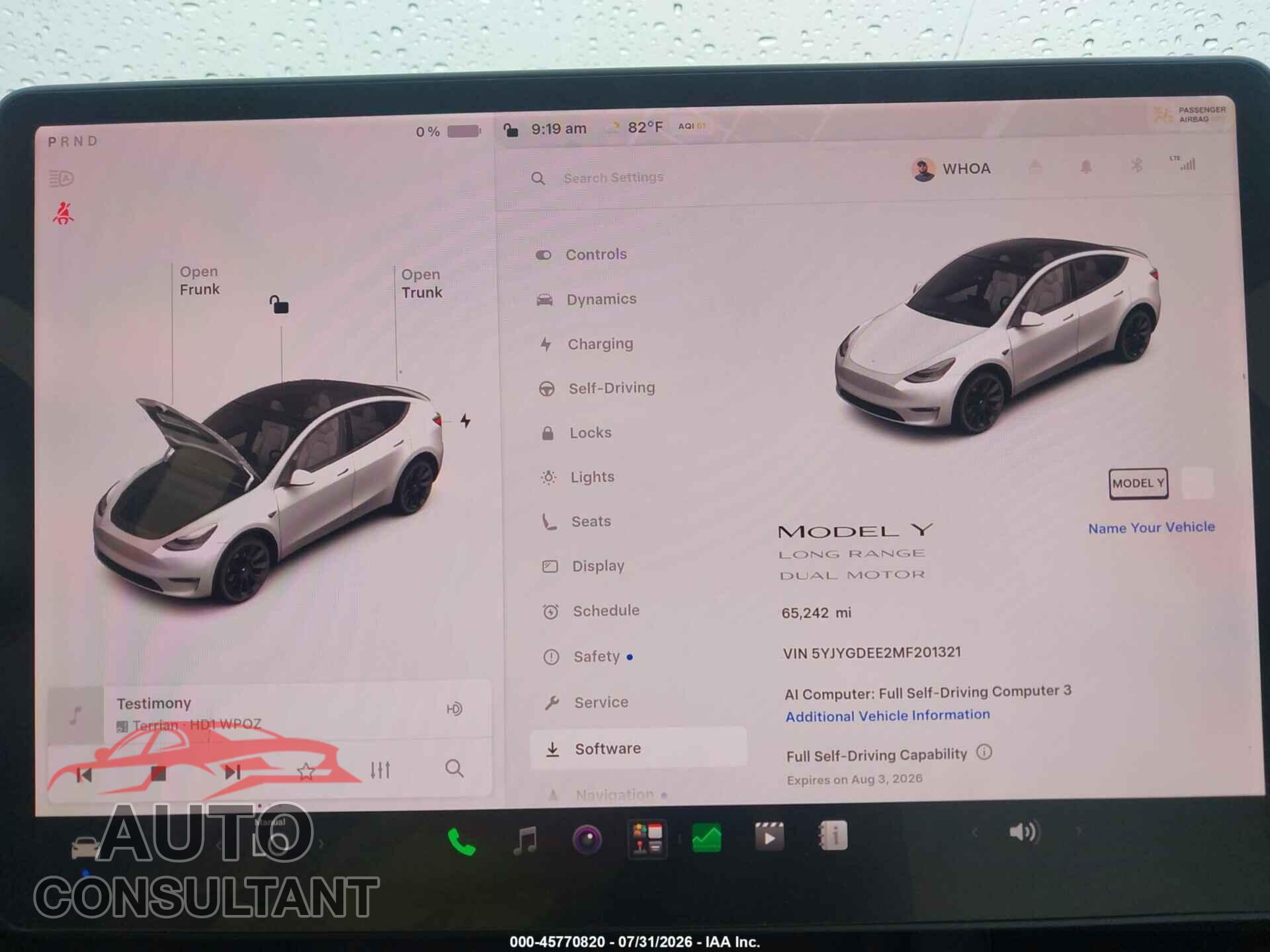 TESLA MODEL Y 2021 - 5YJYGDEE2MF201321