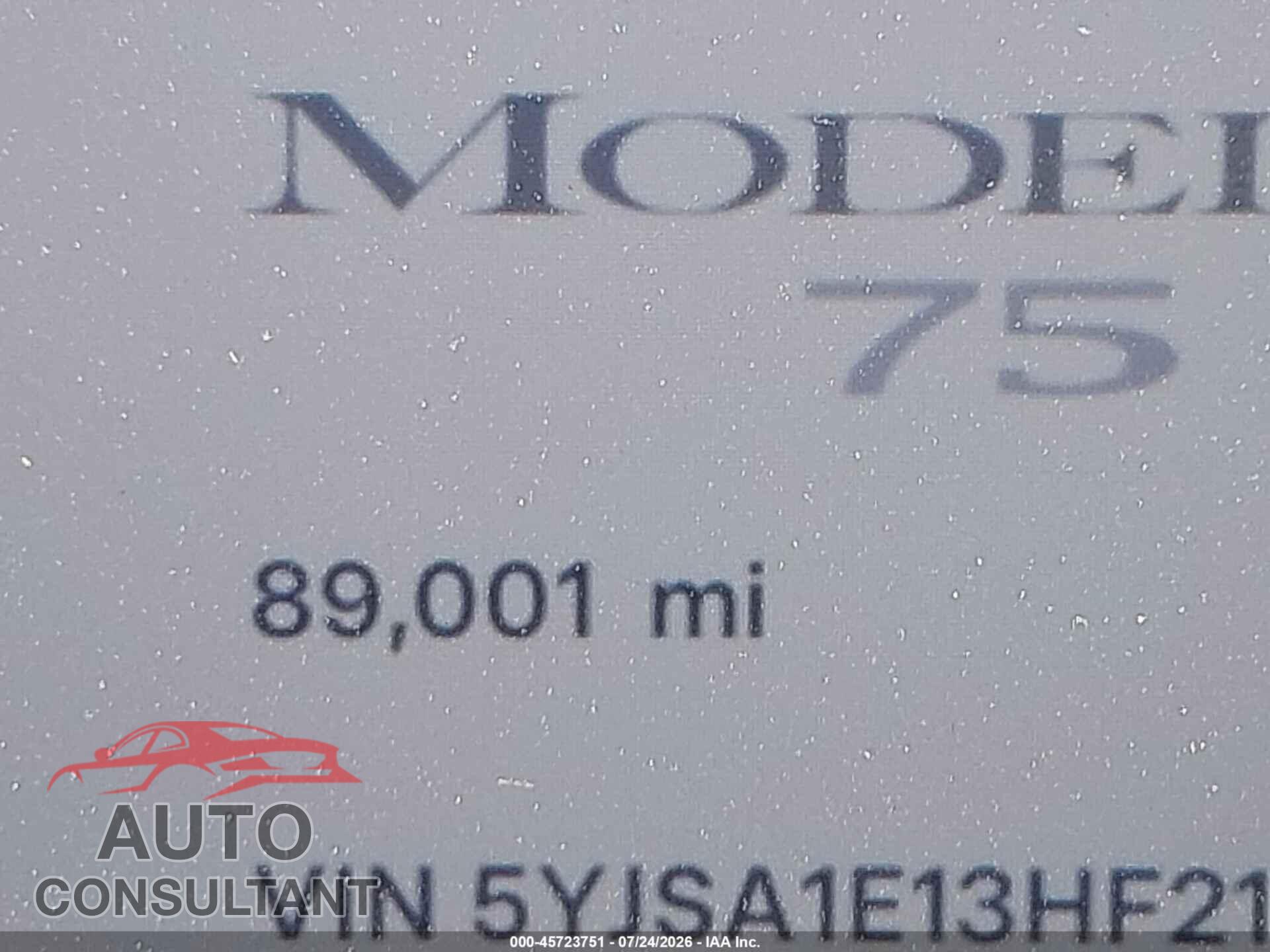 TESLA MODEL S 2017 - 5YJSA1E13HF219142