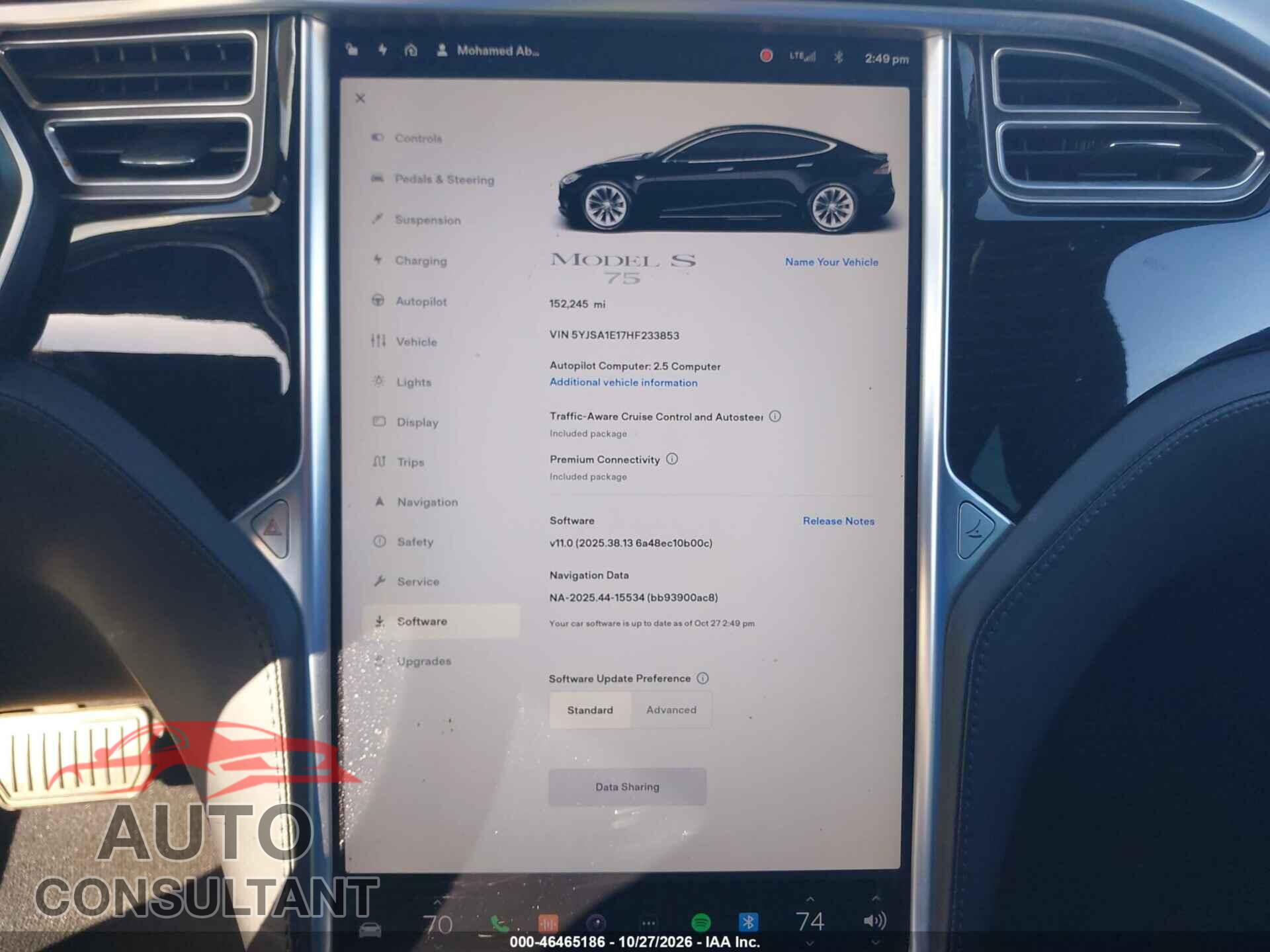 TESLA MODEL S 2017 - 5YJSA1E17HF233853