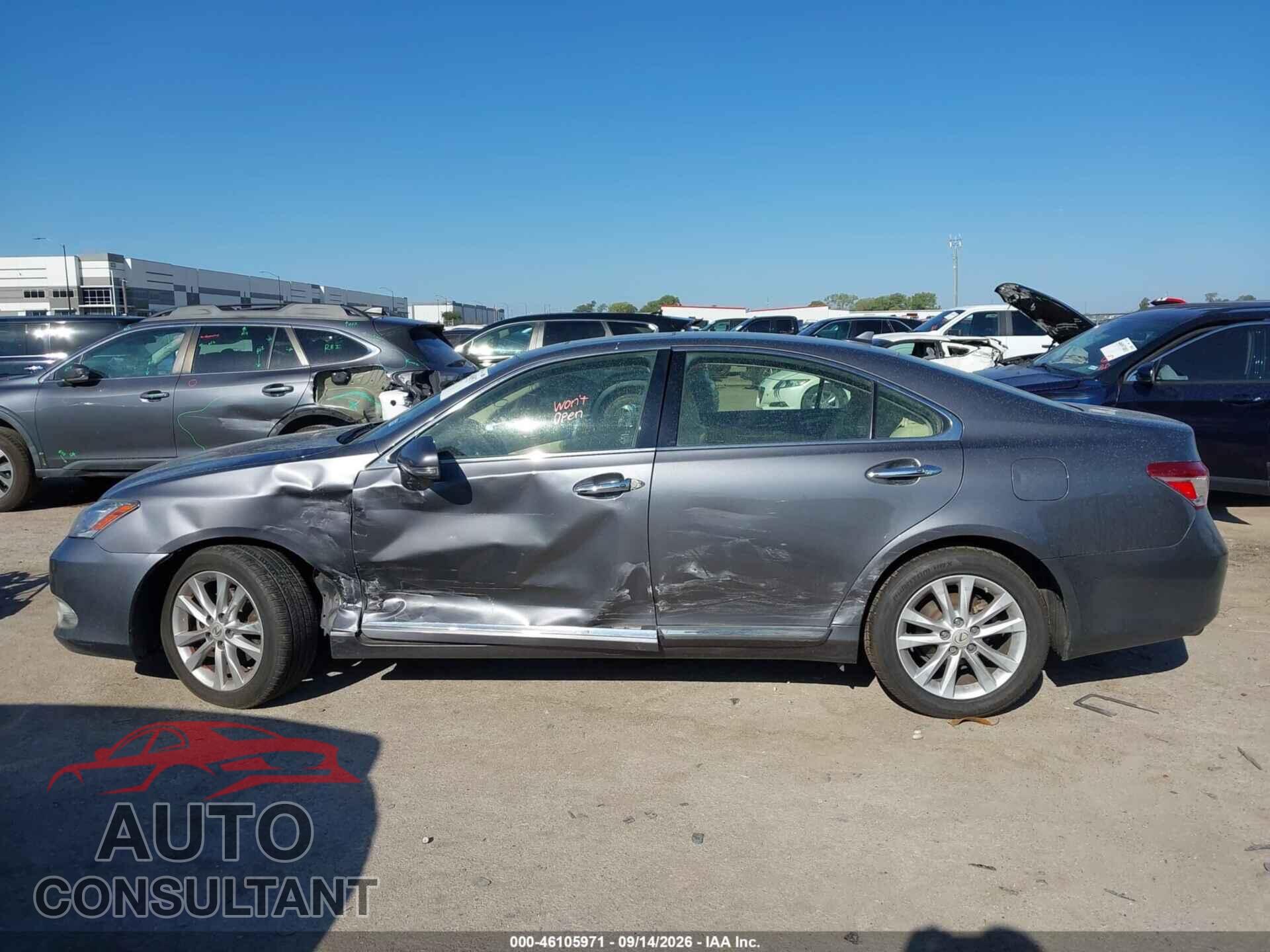 LEXUS ES 2012 - JTHBK1EG2C2492701