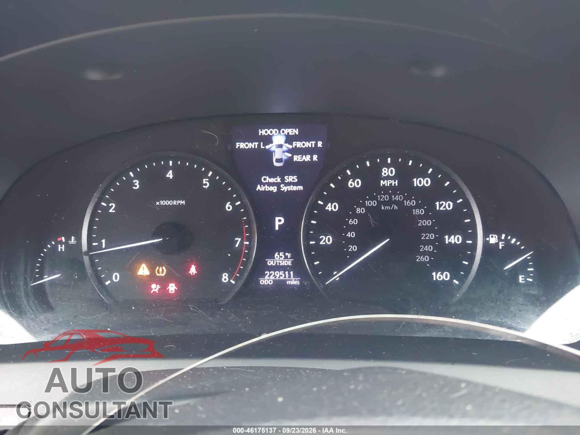 LEXUS LS 460 2013 - JTHBL5EF3D5116875