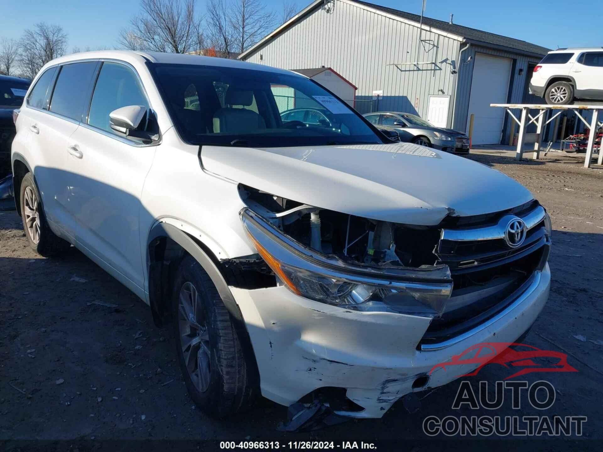 TOYOTA HIGHLANDER 2016 - 5TDBKRFH0GS259535