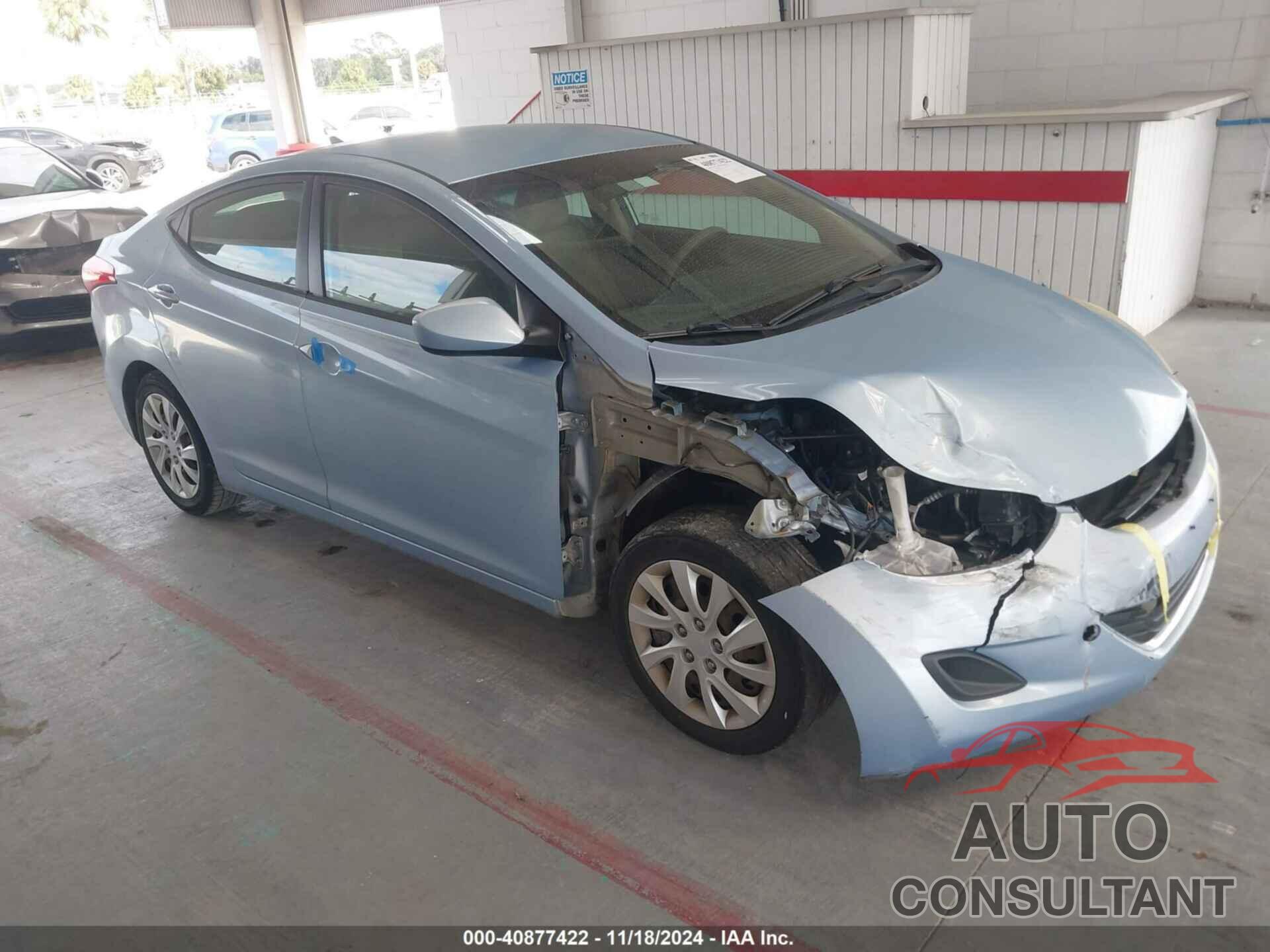 HYUNDAI ELANTRA 2012 - KMHDH4AEXCU300410