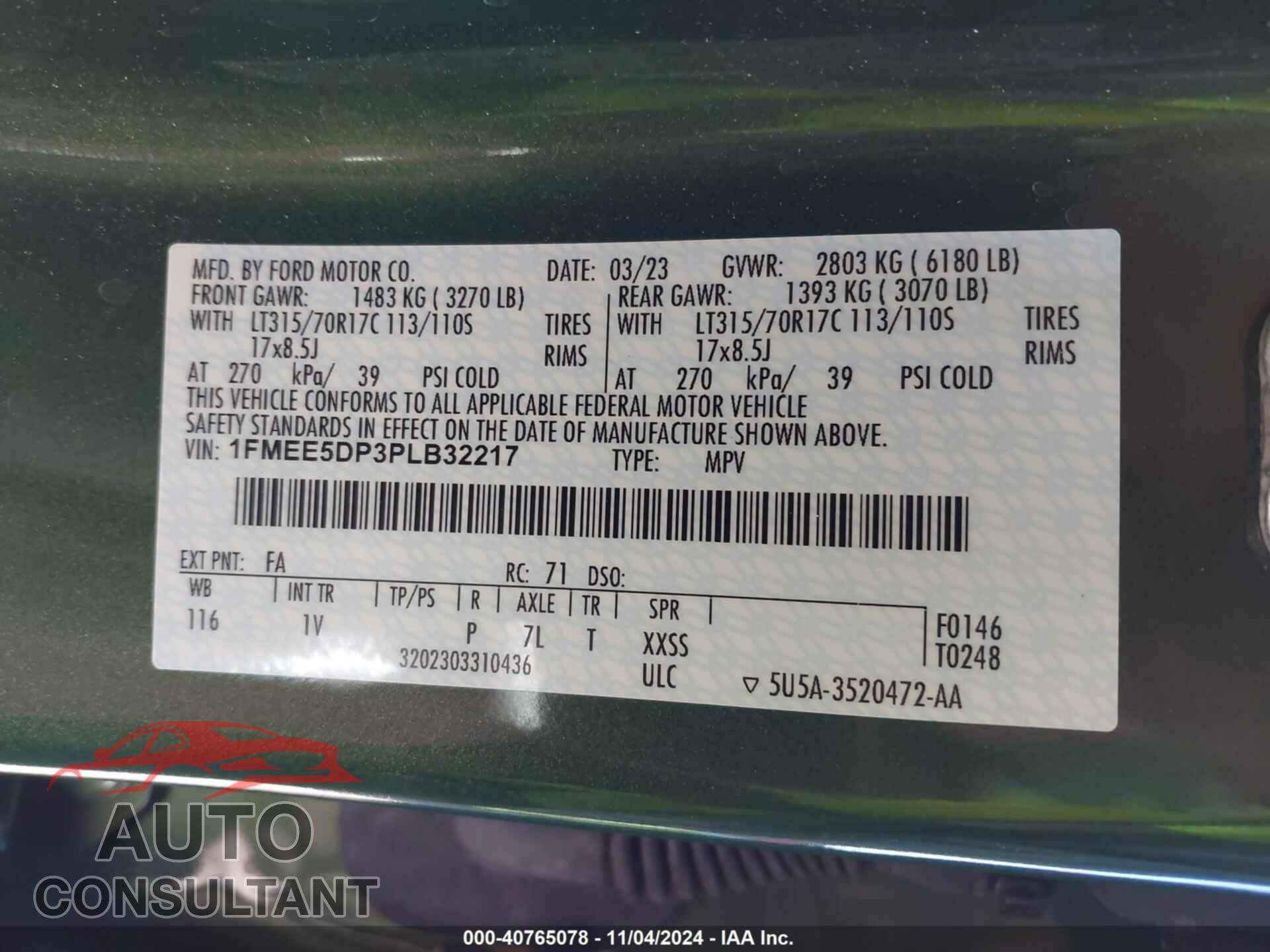 FORD BRONCO 2023 - 1FMEE5DP3PLB32217