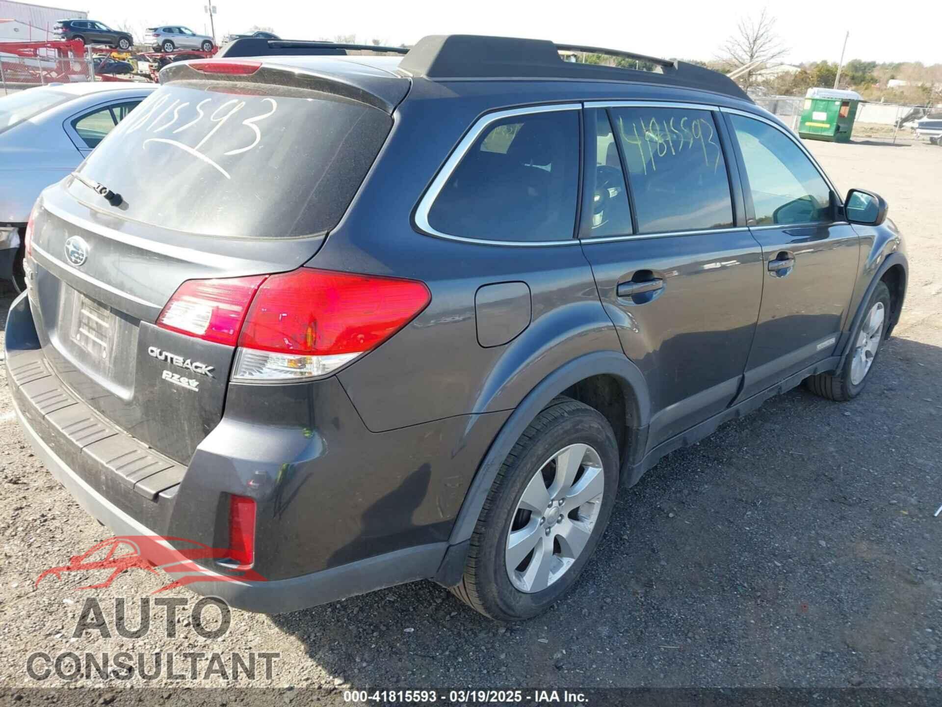 SUBARU OUTBACK 2011 - 4S4BRBCC4B3432054