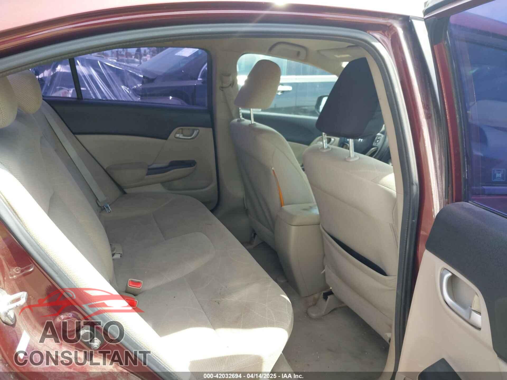HONDA CIVIC 2012 - 19XFB2F55CE366082