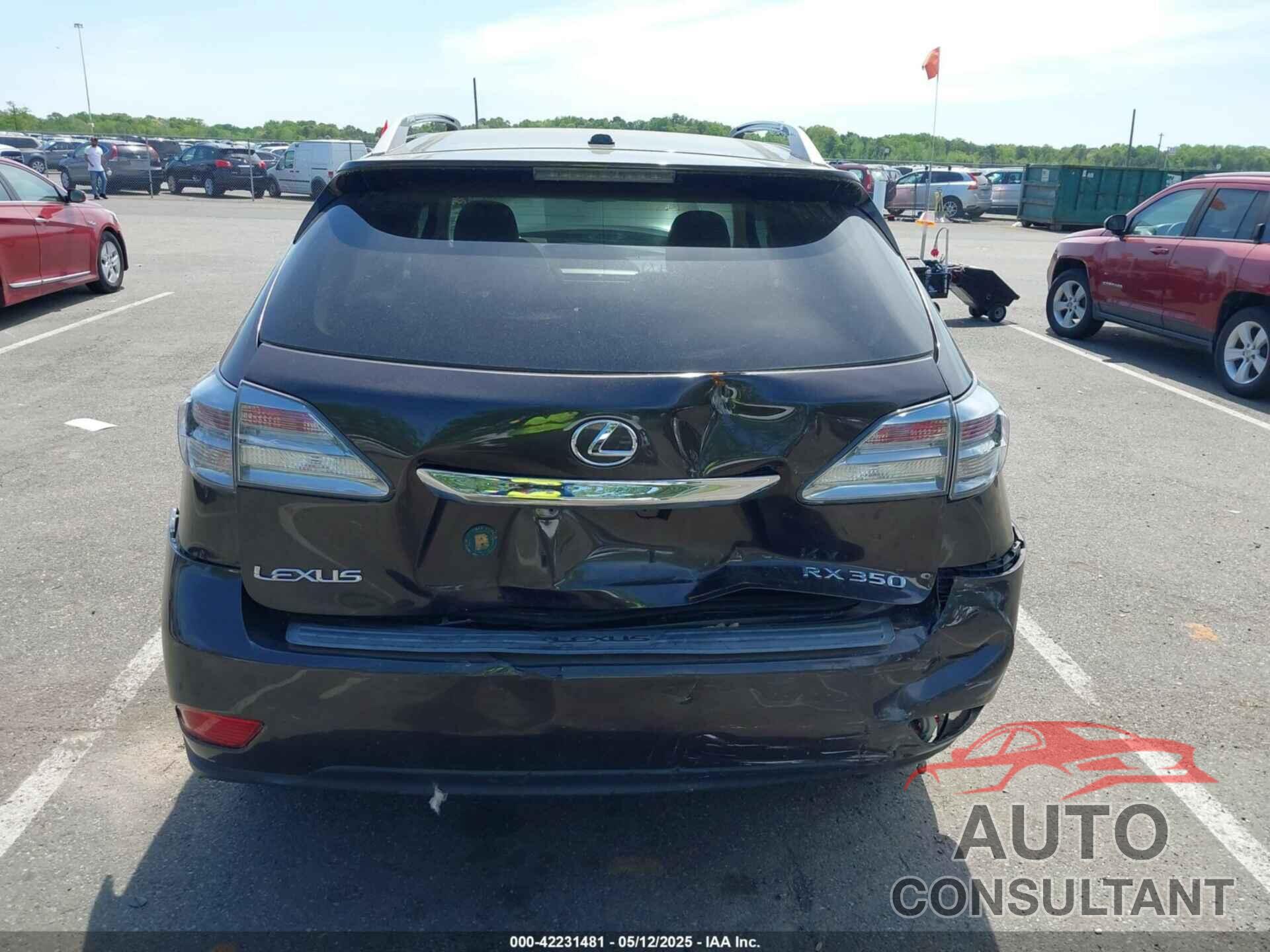 LEXUS RX 350 2010 - 2T2BK1BA0AC036272