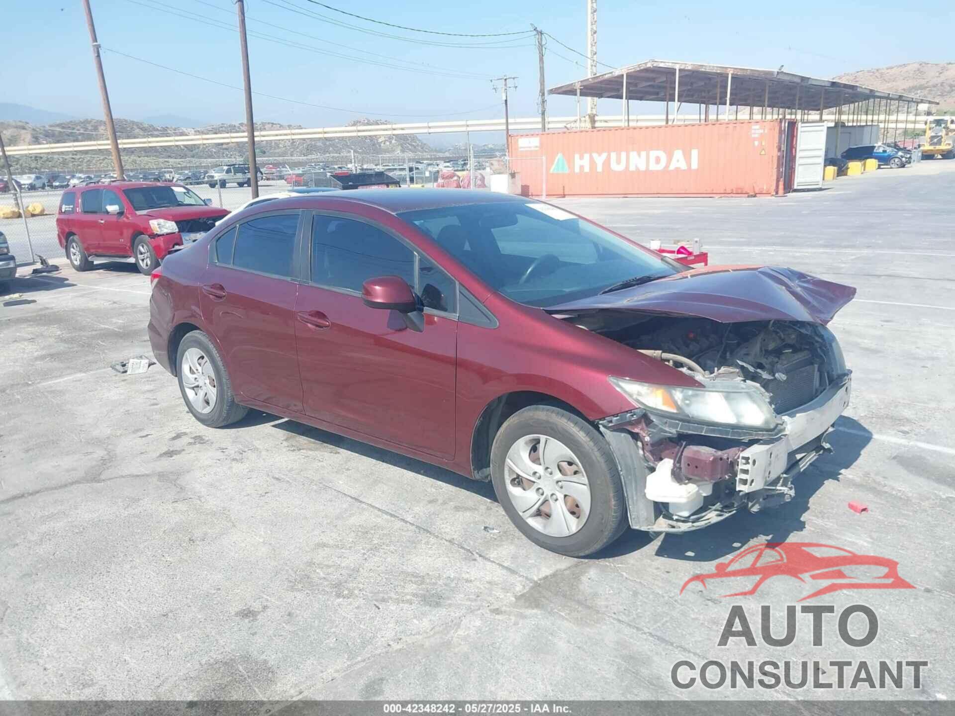 HONDA CIVIC 2013 - 19XFB2F52DE257158