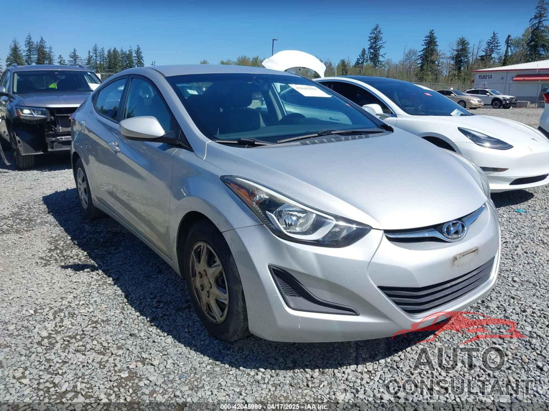HYUNDAI ELANTRA 2016 - 5NPDH4AE1GH692620