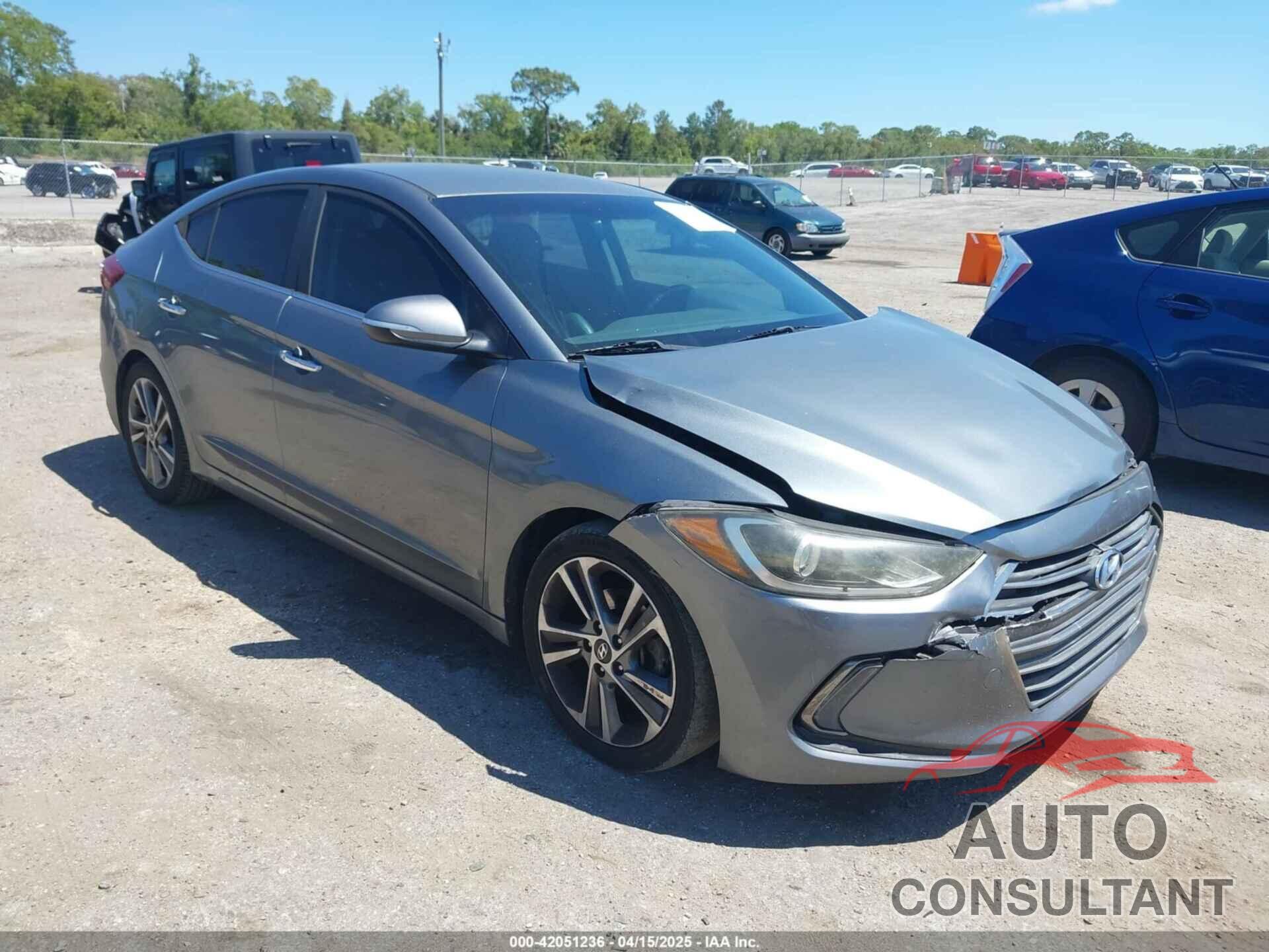 HYUNDAI ELANTRA 2017 - KMHD84LF4HU104914