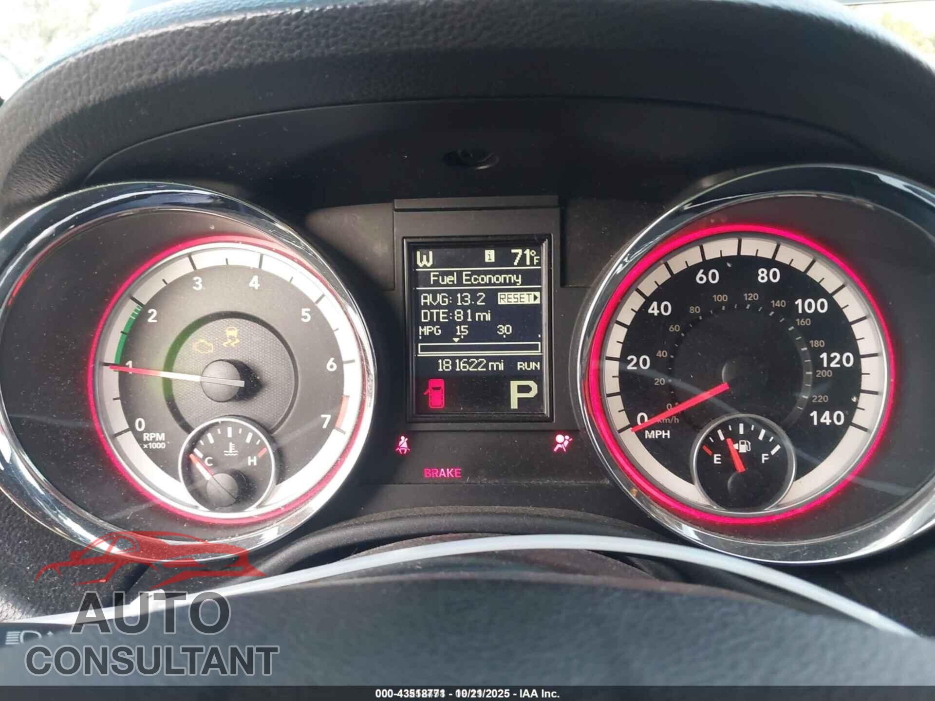 DODGE DURANGO 2013 - 1C4RDHAGXDC657351