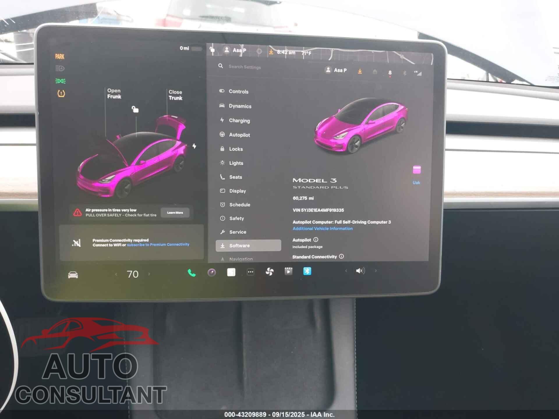 TESLA MODEL 3 2021 - 5YJ3E1EA4MF919335