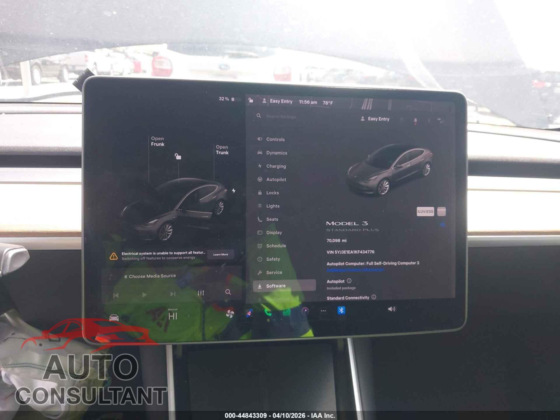 TESLA MODEL 3 2019 - 5YJ3E1EA1KF434776