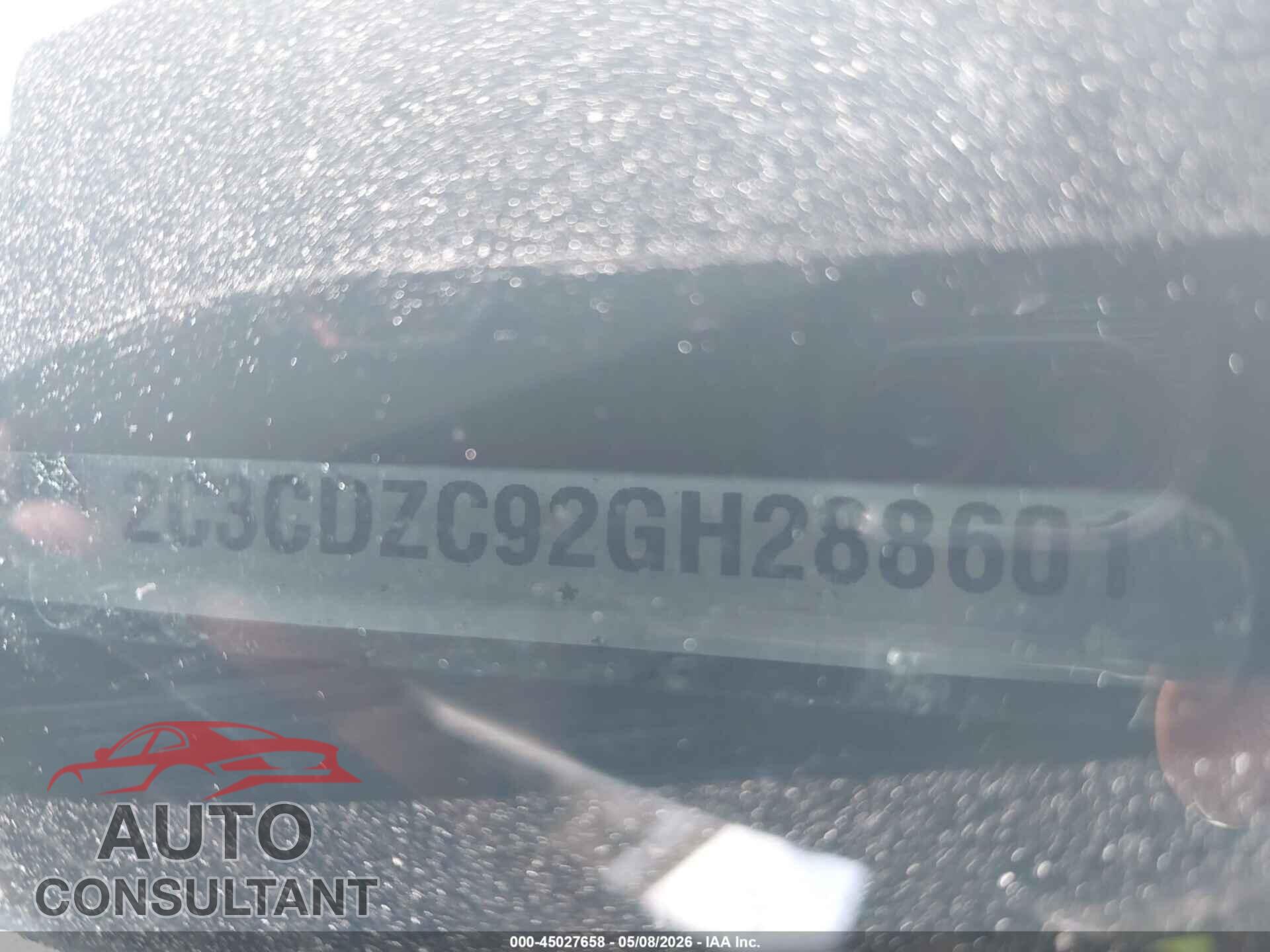 DODGE CHALLENGER 2016 - 2C3CDZC92GH288601