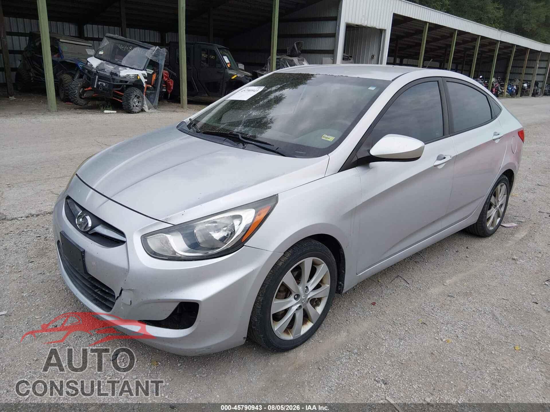 HYUNDAI ACCENT 2012 - KMHCU4AE2CU078324