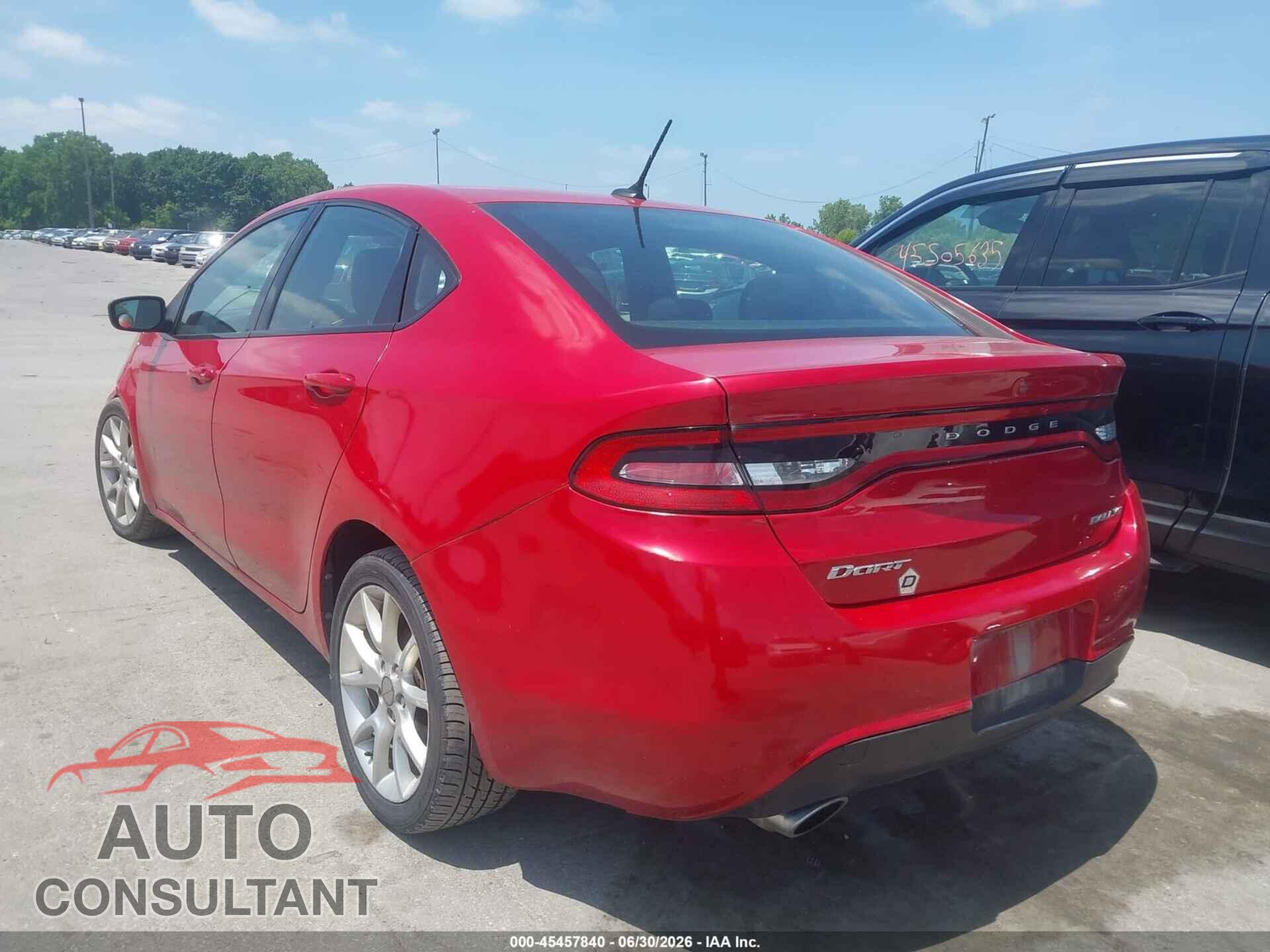 DODGE DART 2013 - 1C3CDFBA4DD110305