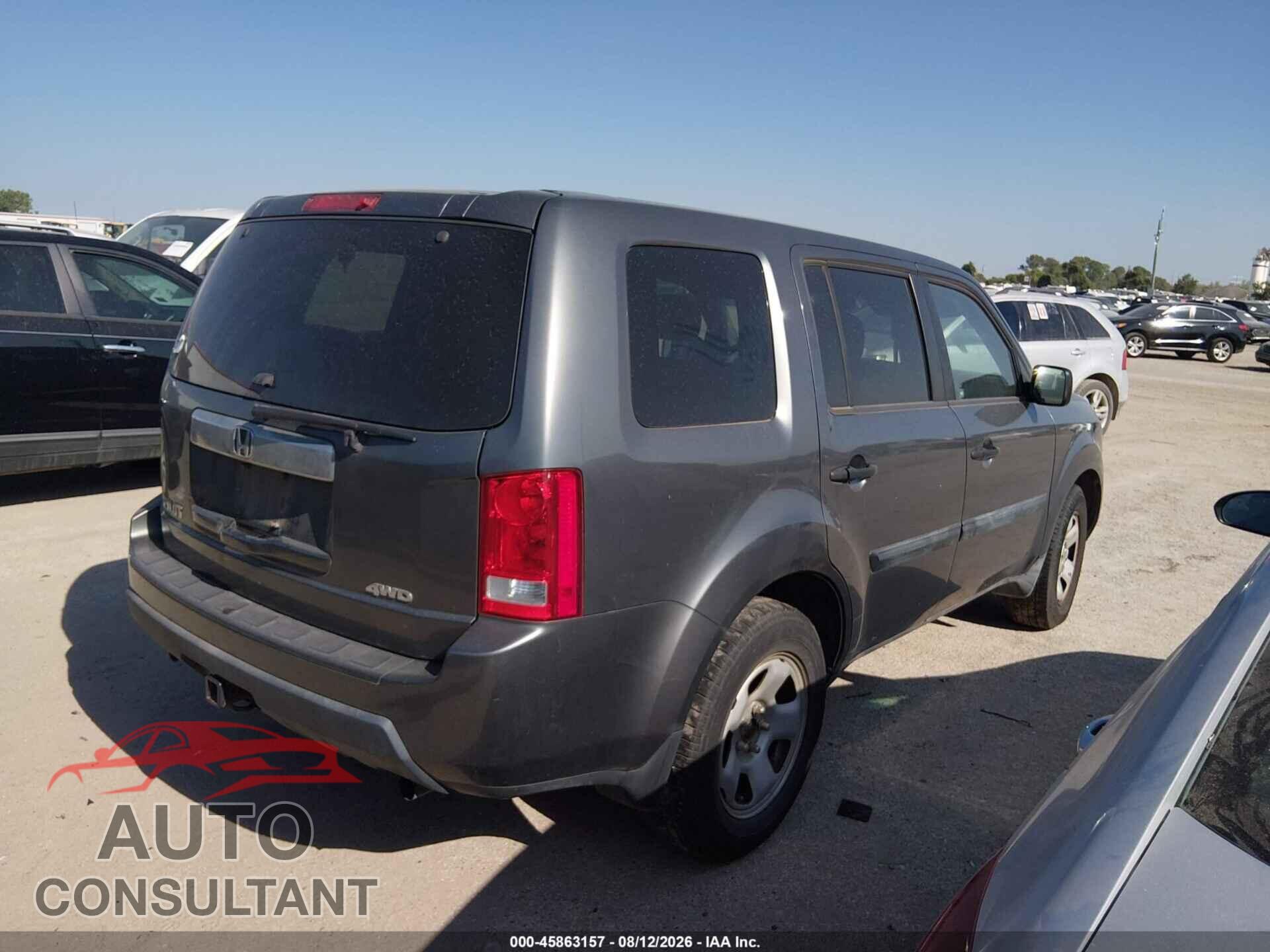 HONDA PILOT 2011 - 5FNYF4H22BB043435