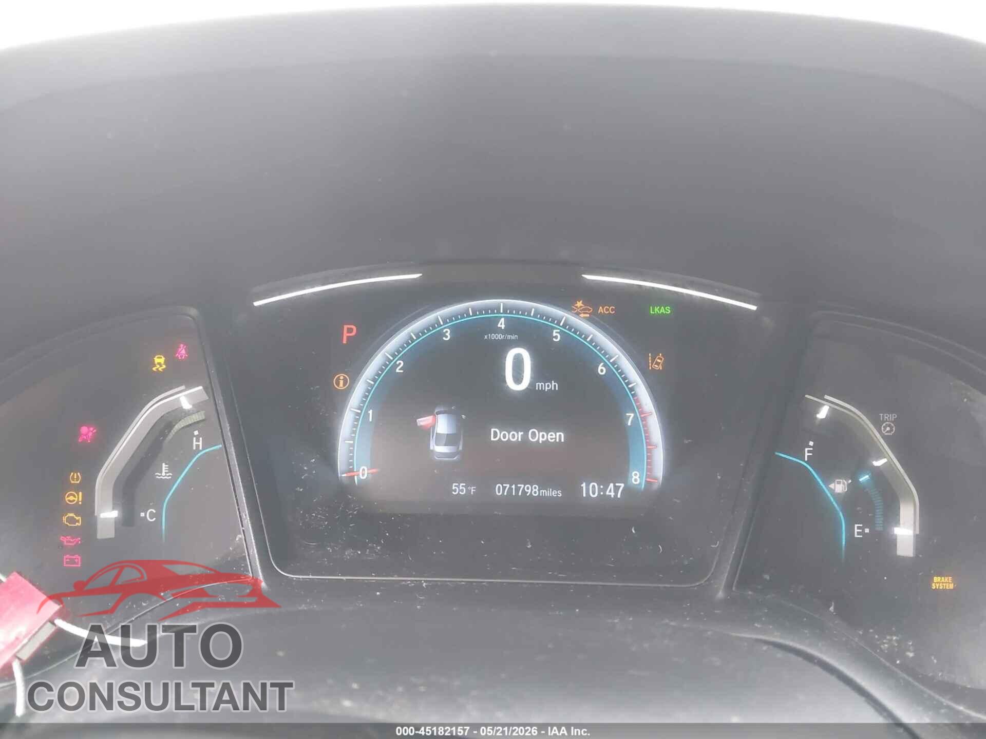 HONDA CIVIC 2019 - 2HGFC2F63KH521190
