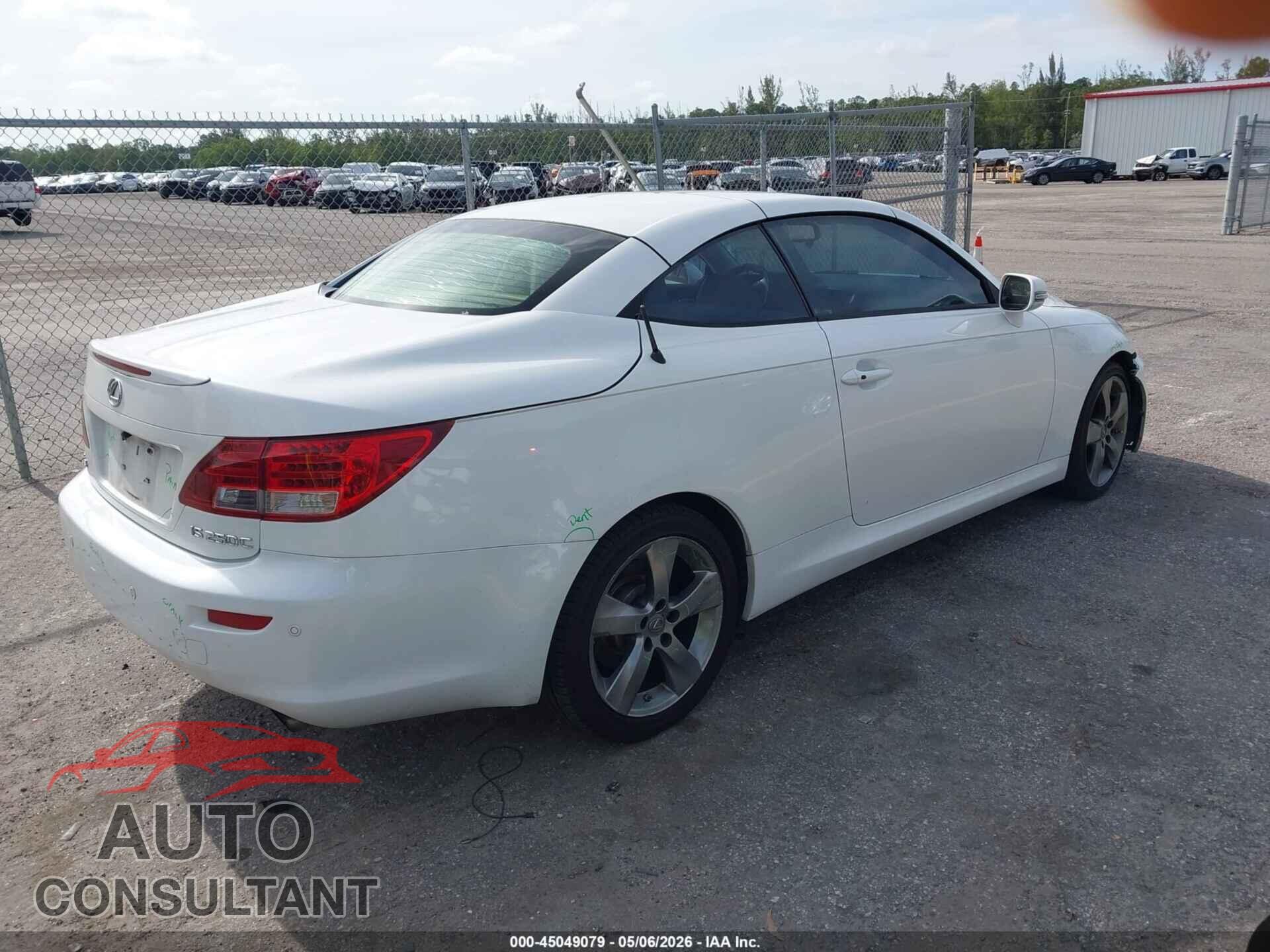 LEXUS IS 250C 2010 - JTHFF2C26A2506227