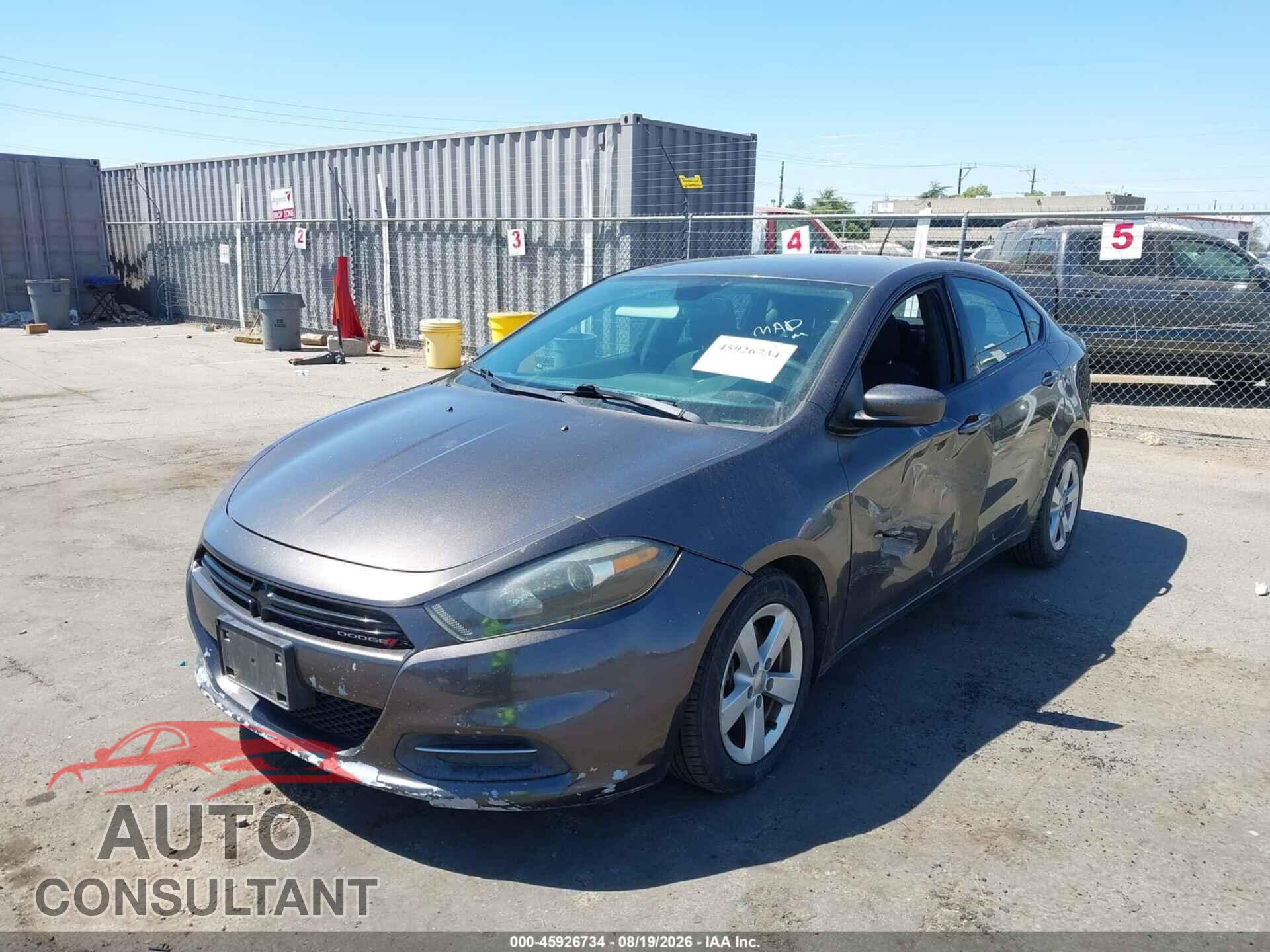 DODGE DART 2015 - 1C3CDFBB4FD420773
