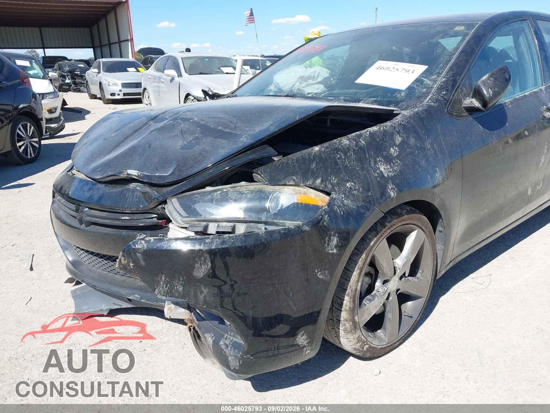DODGE DART 2015 - 1C3CDFBB7FD193899
