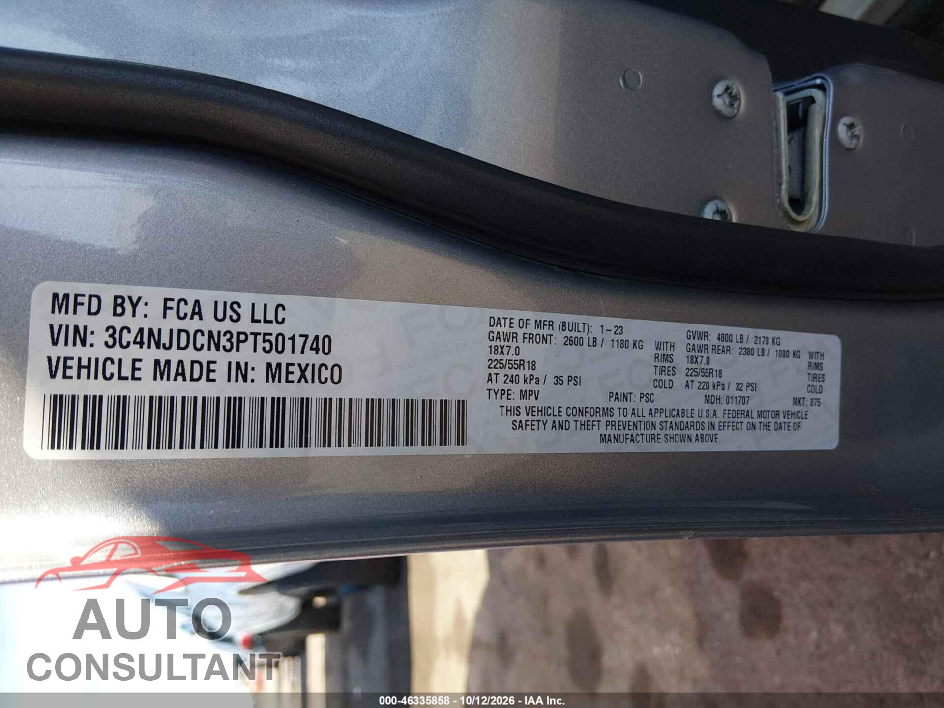 JEEP COMPASS 2023 - 3C4NJDCN3PT501740
