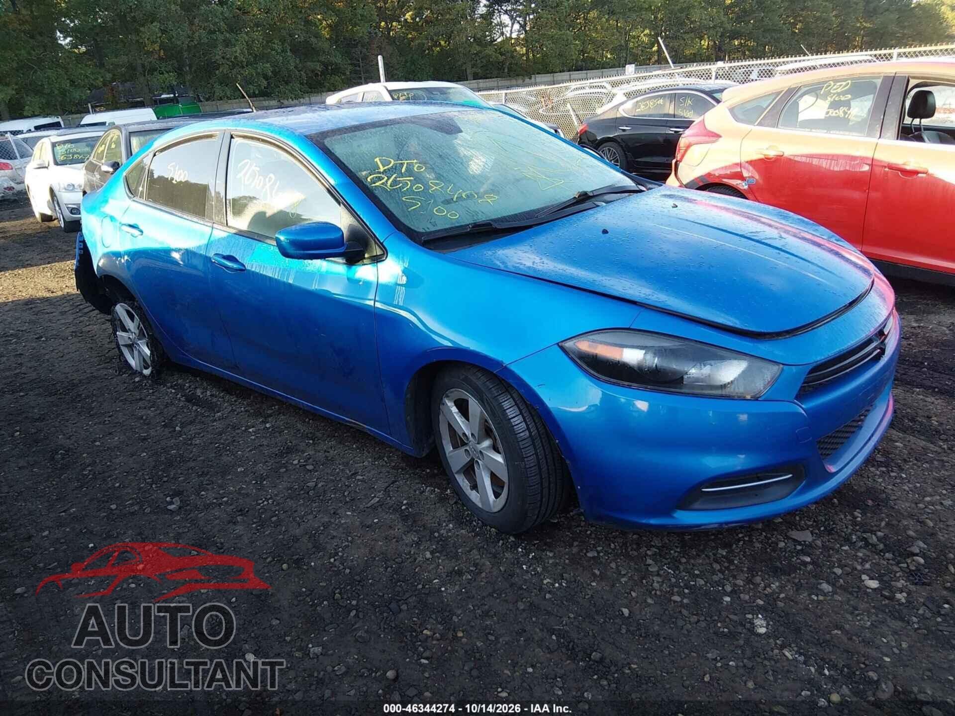 DODGE DART 2015 - 1C3CDFBB1FD415806