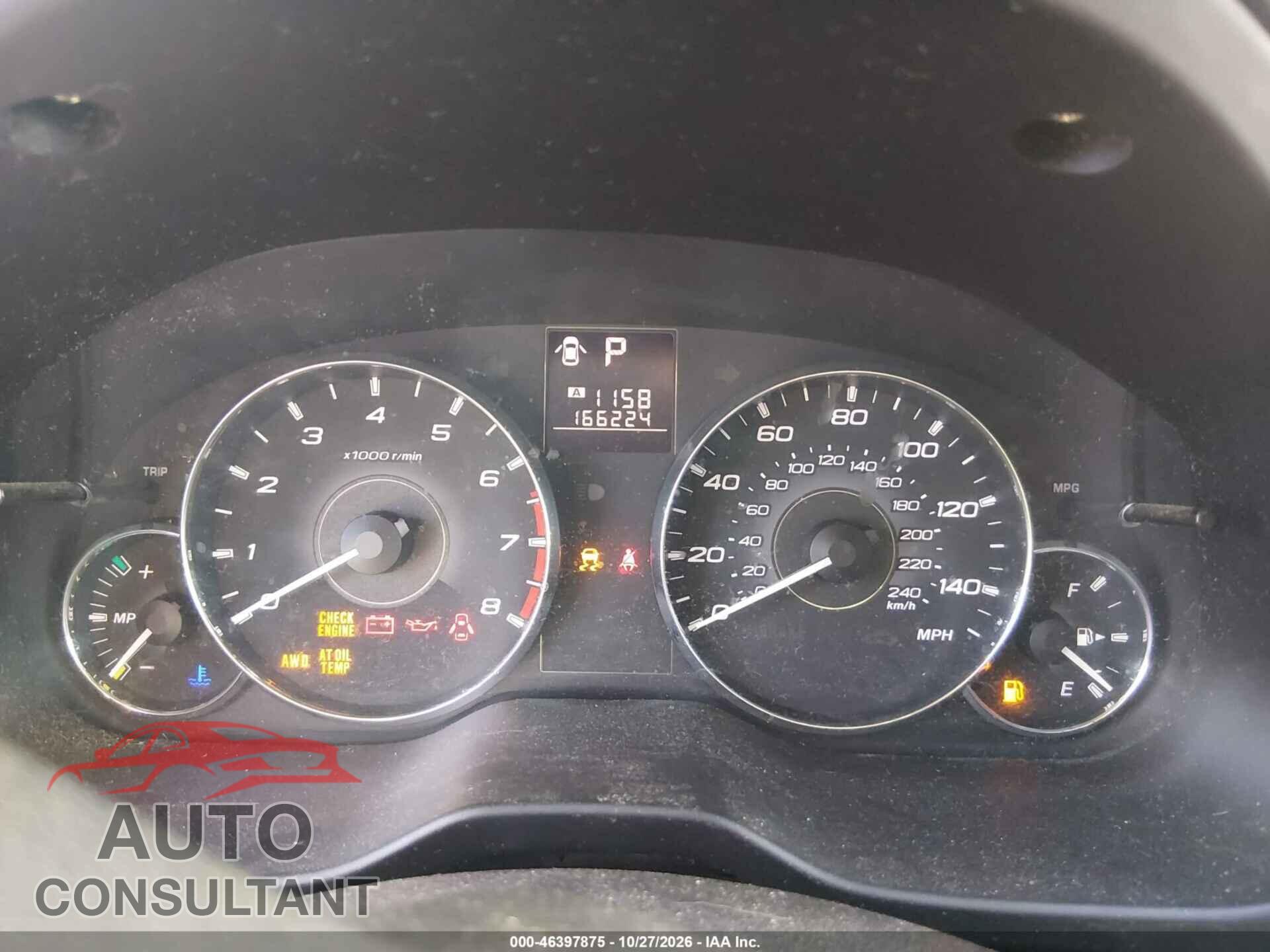SUBARU OUTBACK 2011 - 4S4BRBGC7B3324411