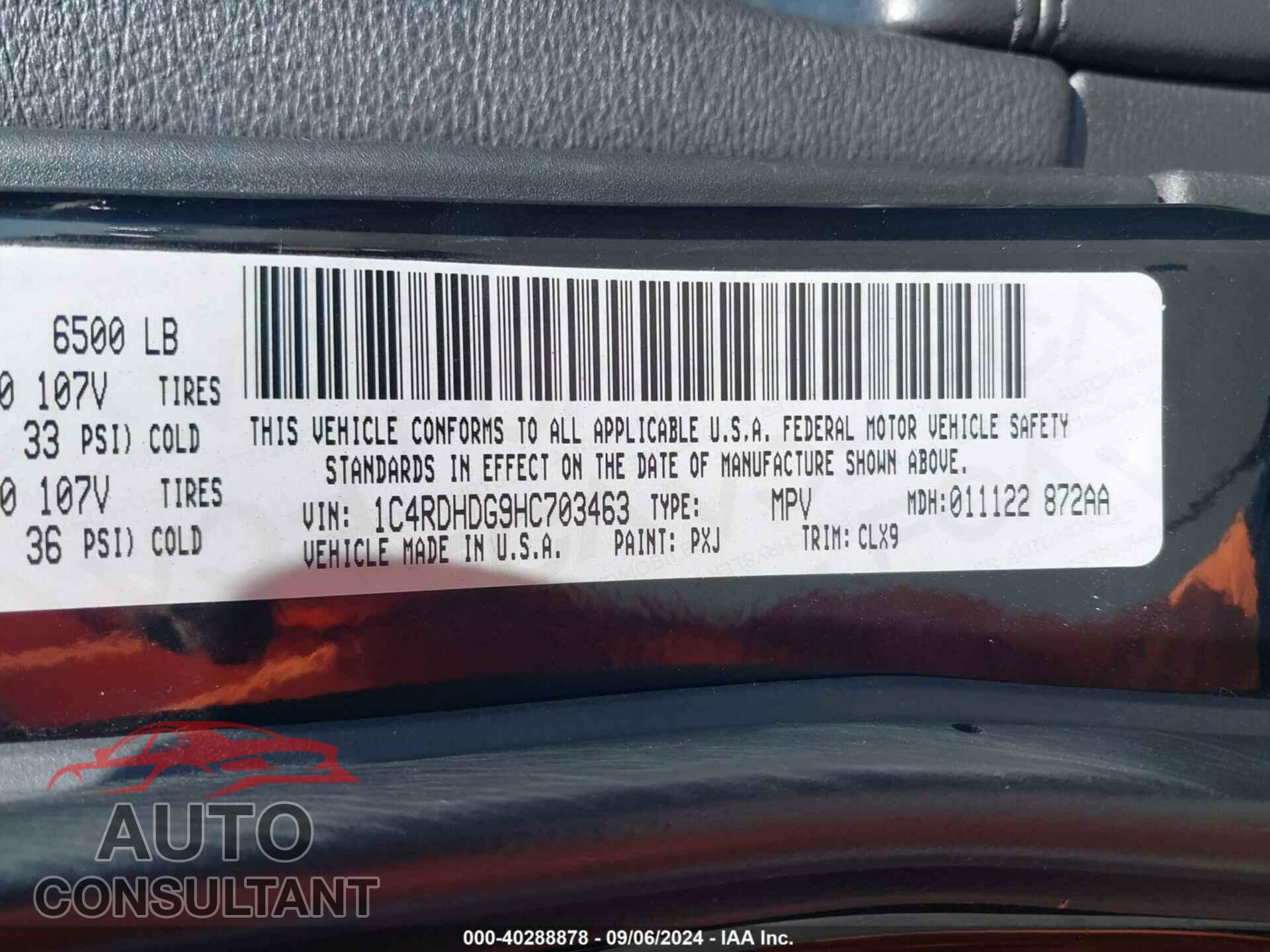 DODGE DURANGO 2017 - 1C4RDHDG9HC703463