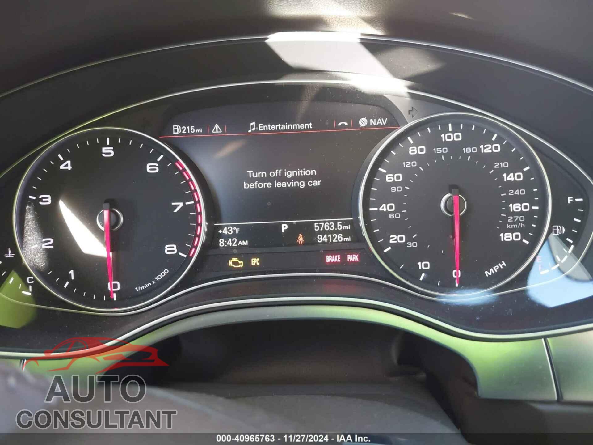 AUDI A6 2013 - WAUDFAFC0DN049261