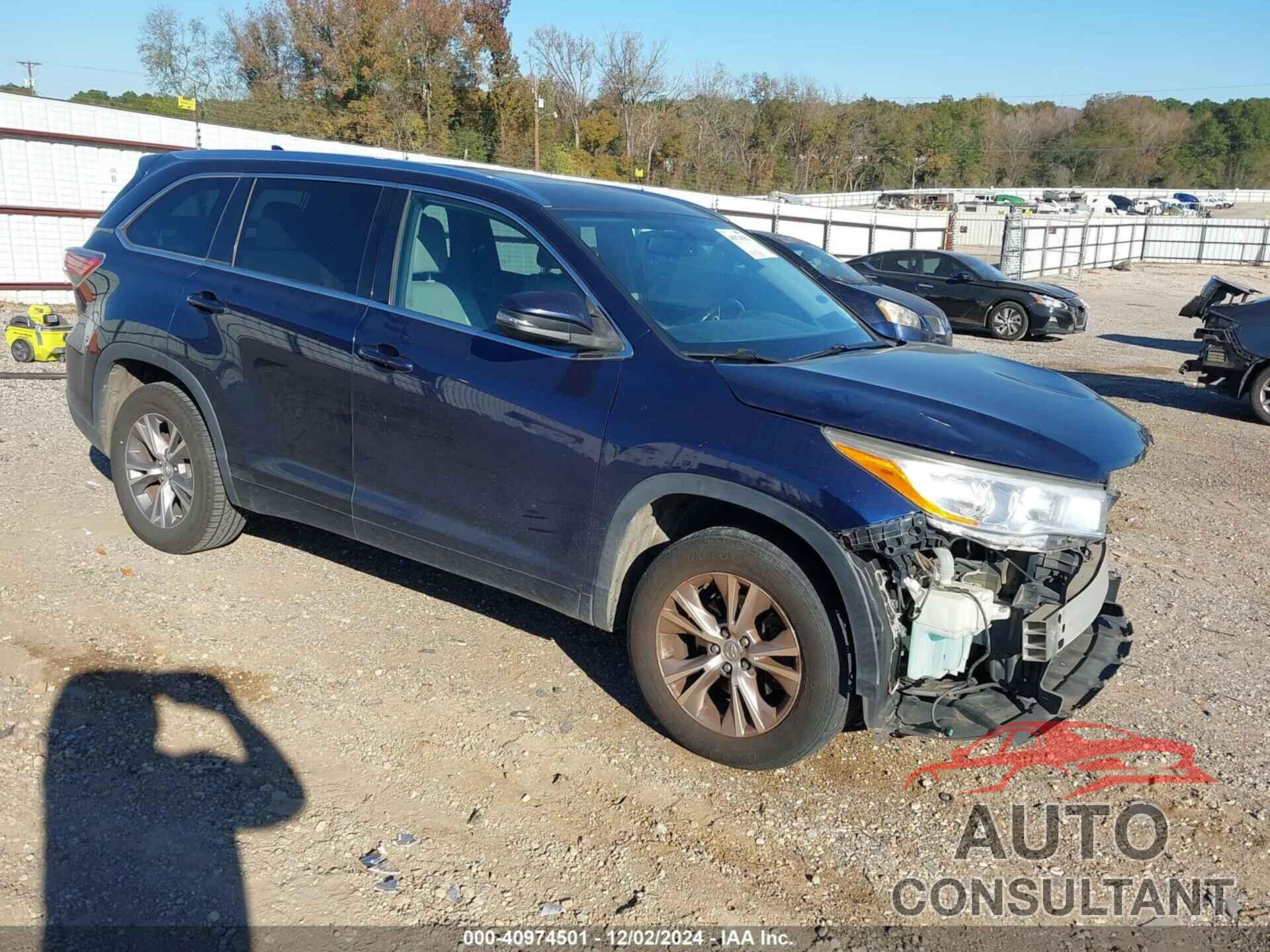 TOYOTA HIGHLANDER 2014 - 5TDKKRFH5ES011536