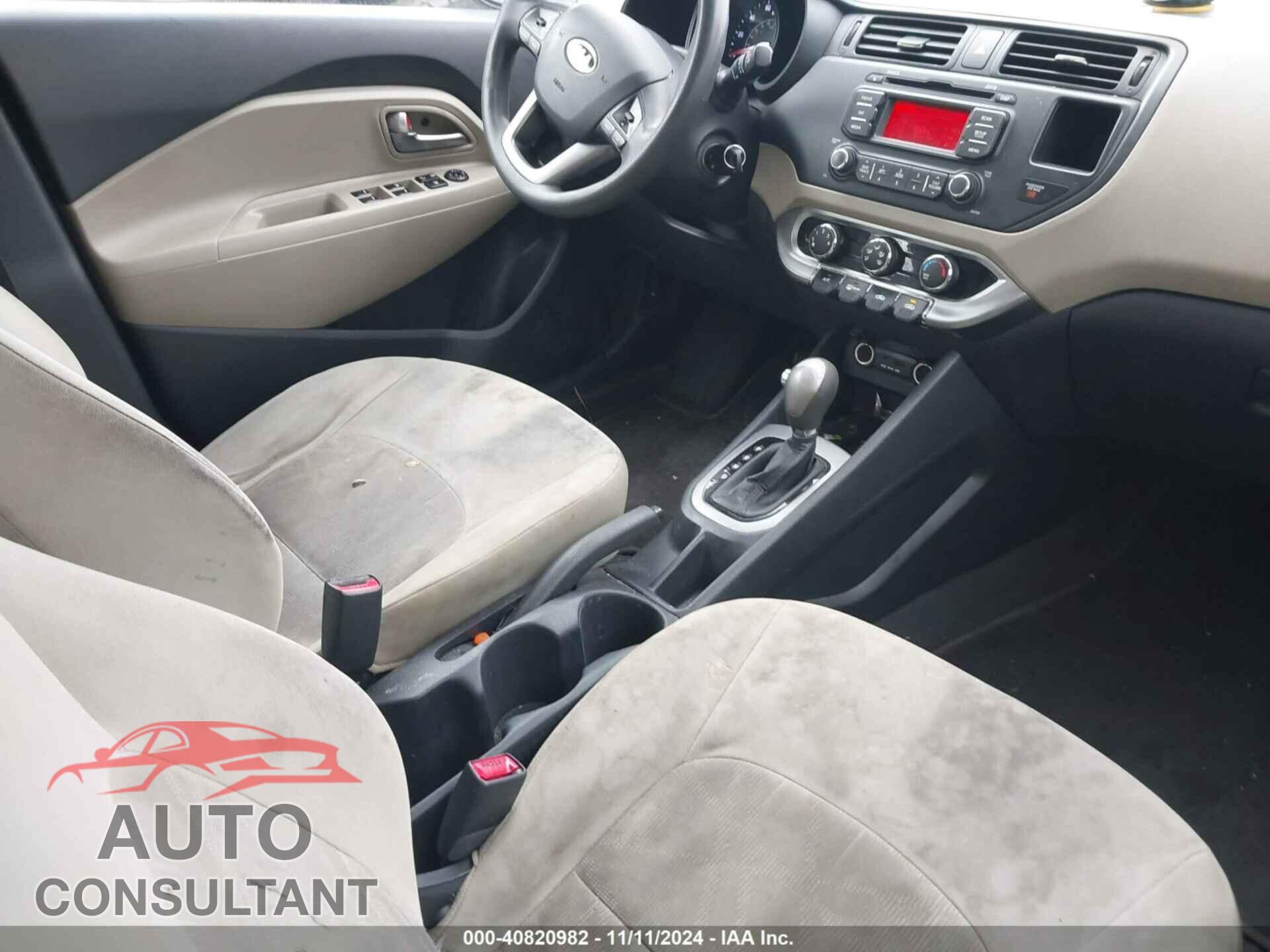 KIA RIO 2012 - KNADM4A38C6076439