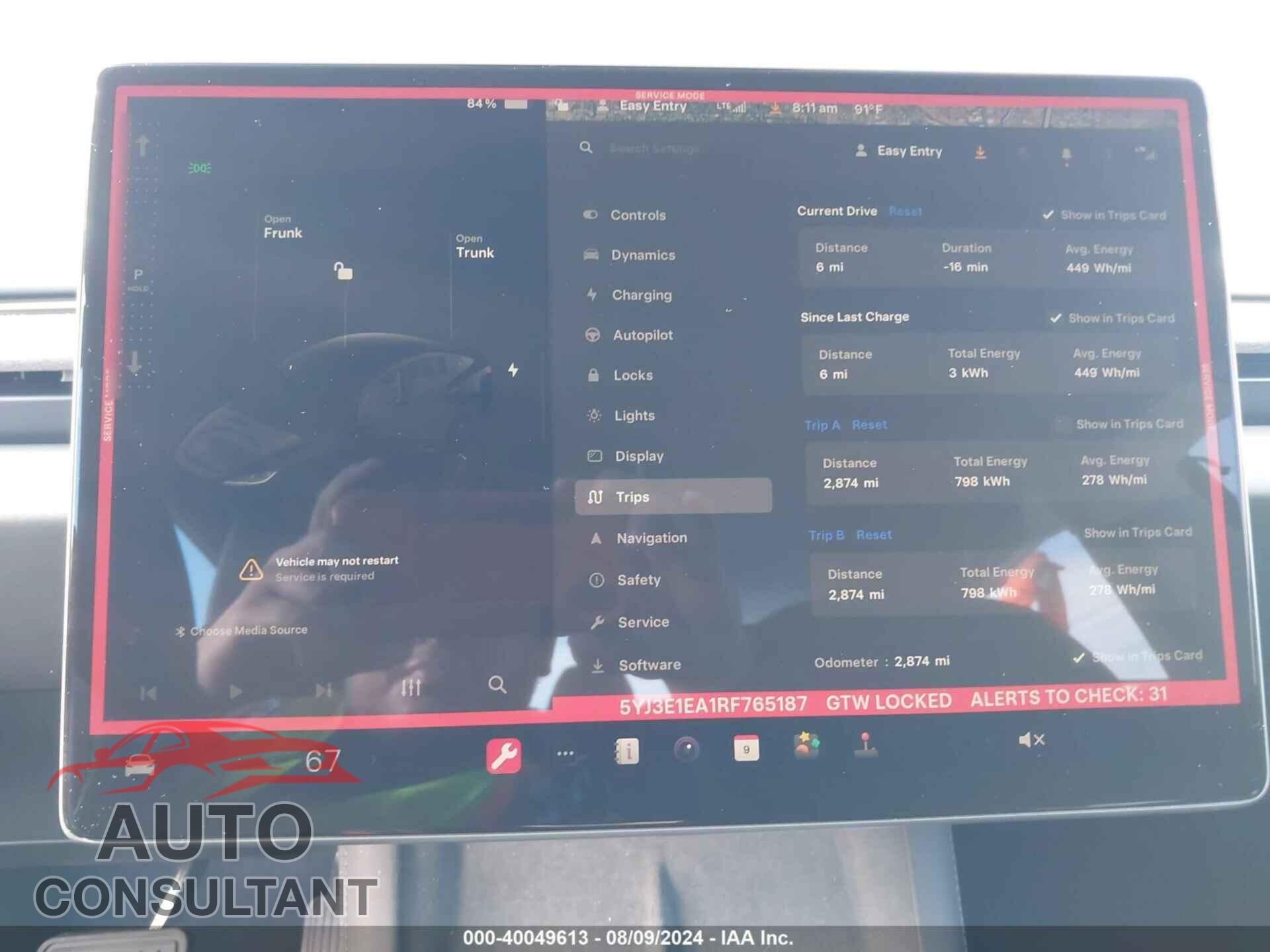 TESLA MODEL 3 2024 - 5YJ3E1EA1RF765187