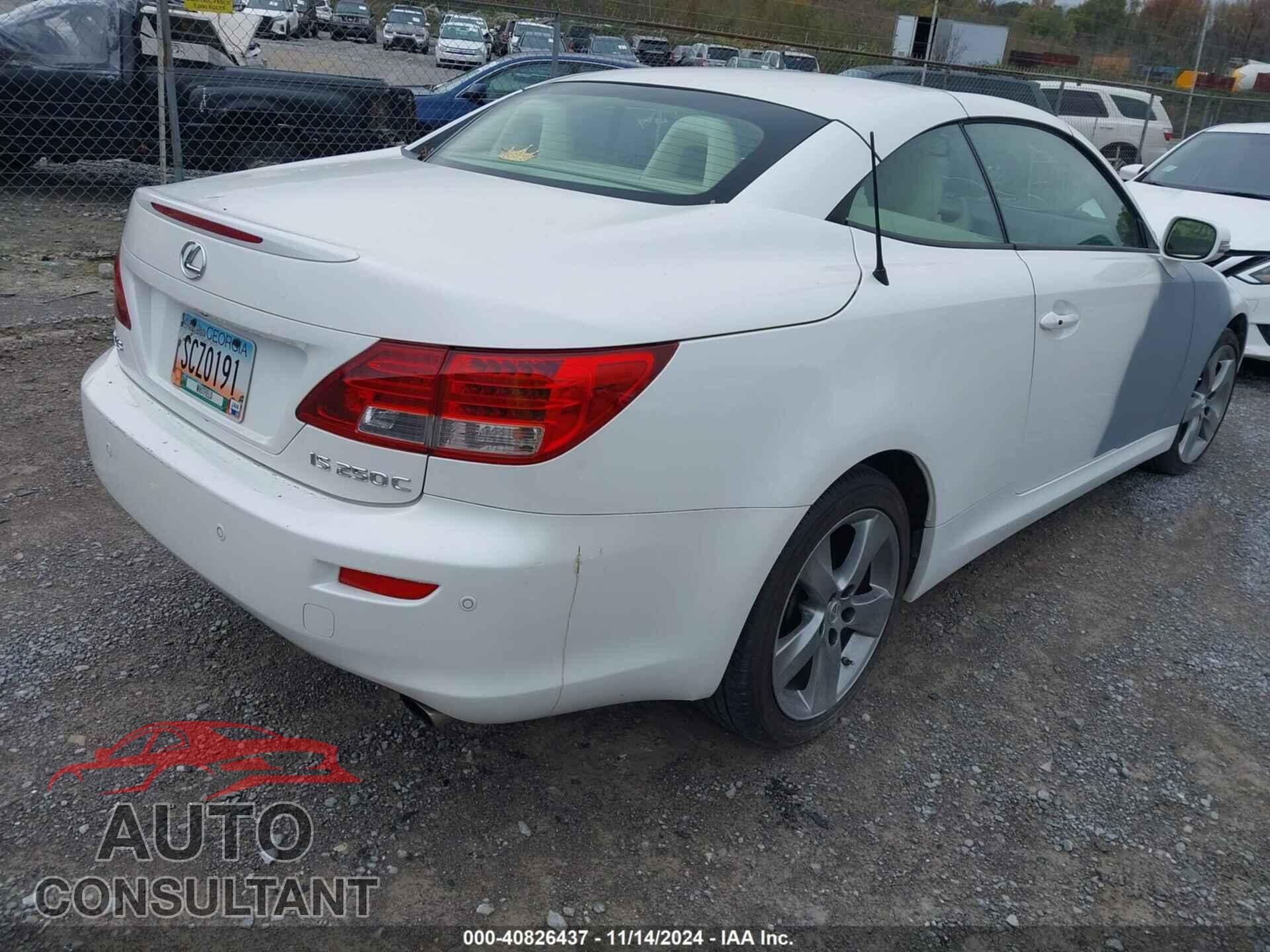 LEXUS IS 250C 2010 - JTHFF2C23A2509148