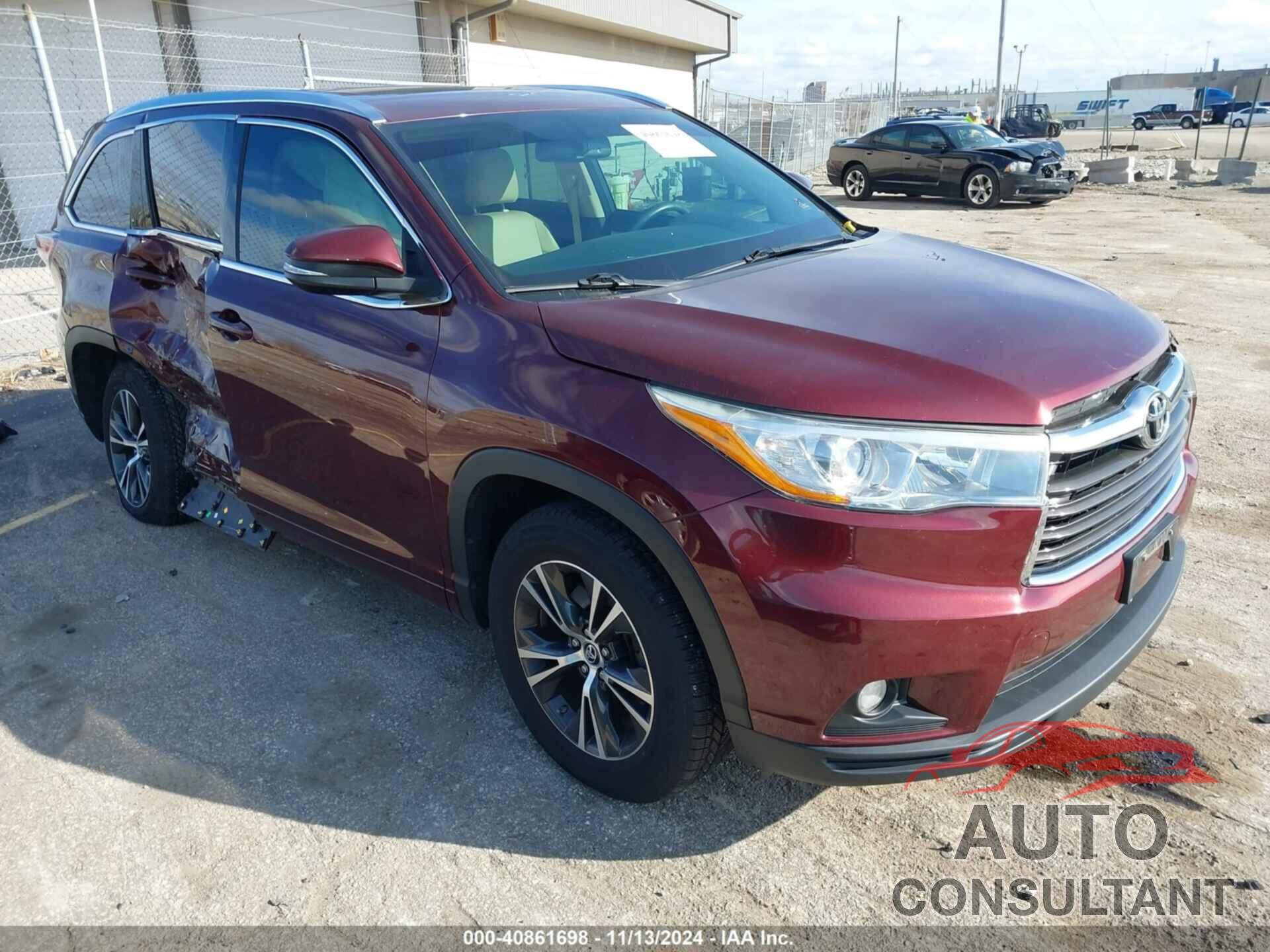 TOYOTA HIGHLANDER 2016 - 5TDKKRFH9GS153262