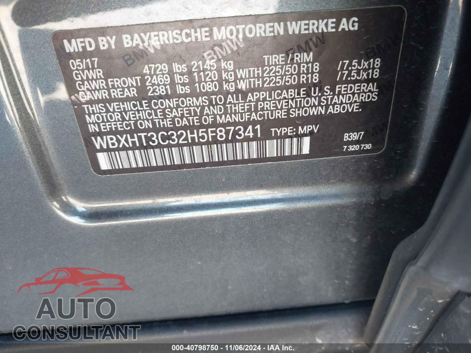 BMW X1 2017 - WBXHT3C32H5F87341