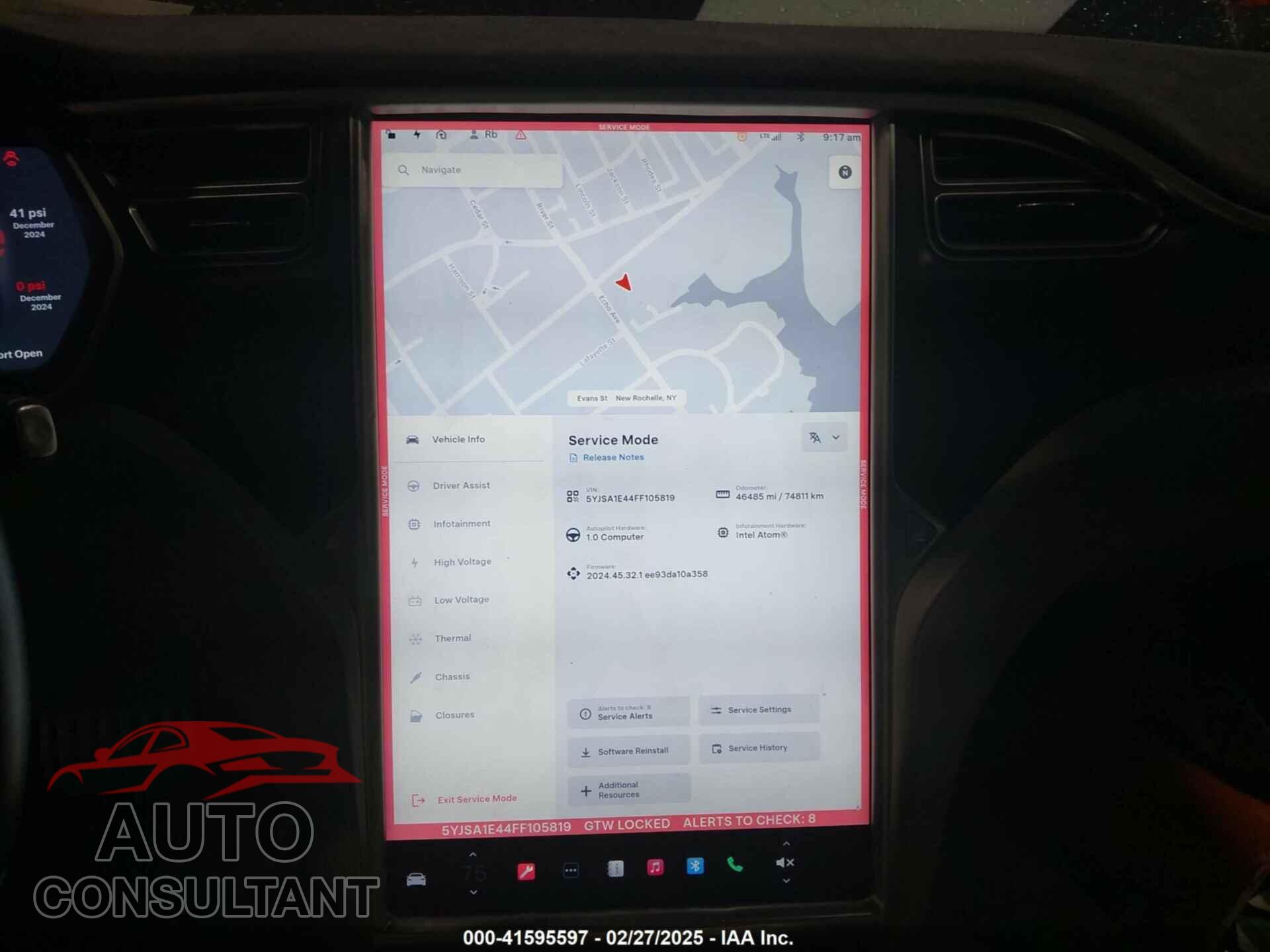 TESLA MODEL S 2015 - 5YJSA1E44FF105819