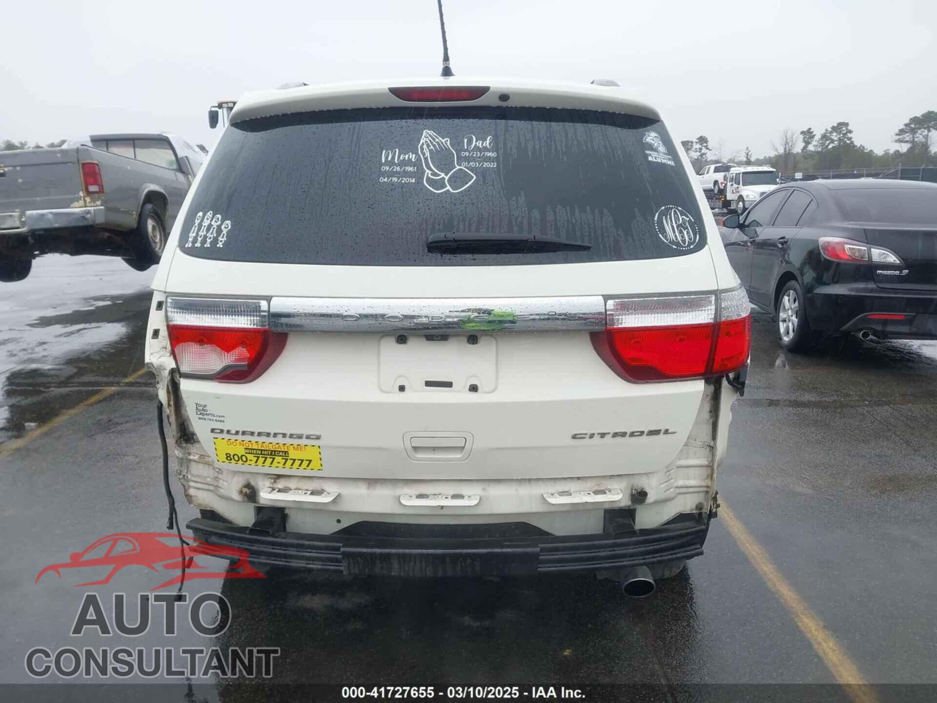 DODGE DURANGO 2011 - 1D4RD5GGXBC653192